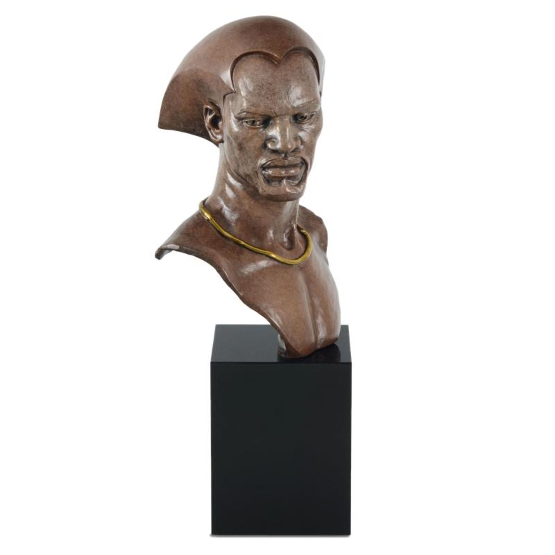 Thomas Blackshear, "Remembering" Limited Edition Mixed Media Sculpture on Marble - Image 3 of 3