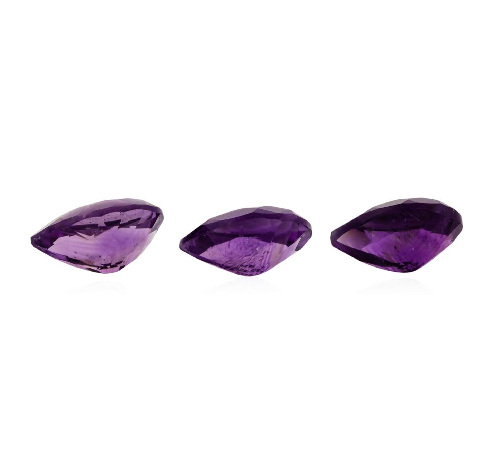 22.82 ctw.Natural Pear Cut Amethyst Parcel of Three - Image 2 of 3