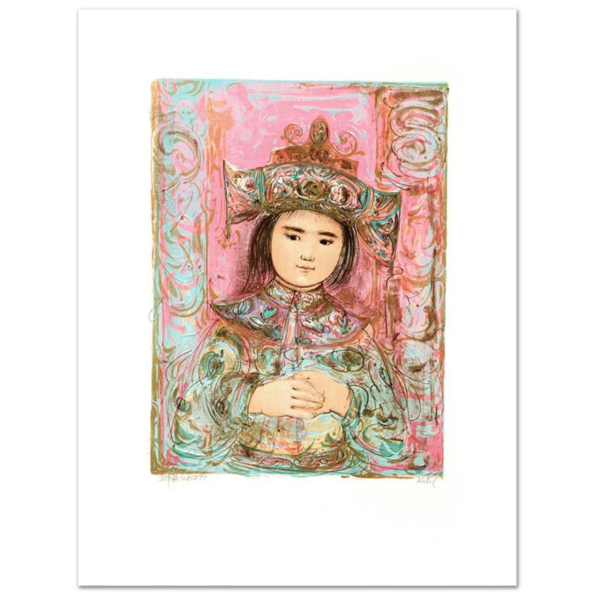 "Child of the East" Limited Edition Lithograph by Edna Hibel (1917-2014), Number