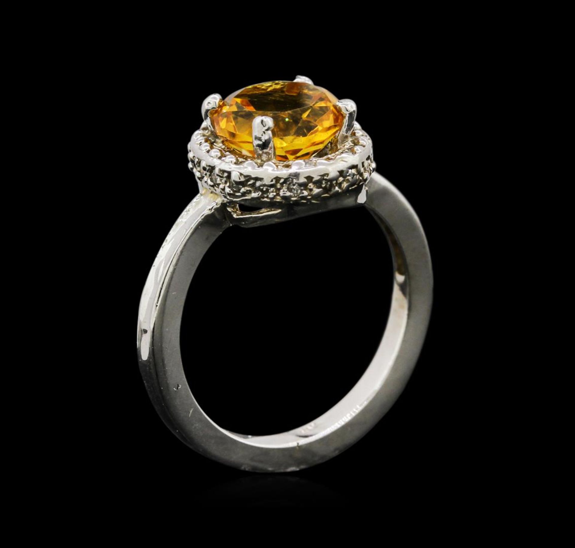 14KT White Gold 2.35 ctw Citrine and Diamond Ring - Image 3 of 3