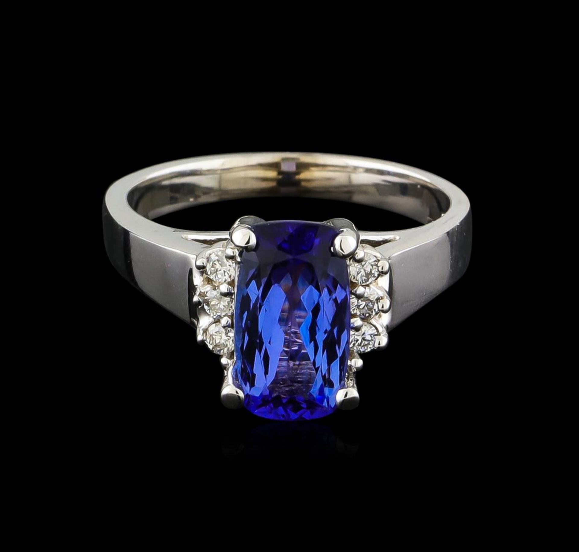 2.57 ctw Tanzanite and Diamond Ring - 14KT White Gold - Image 2 of 4