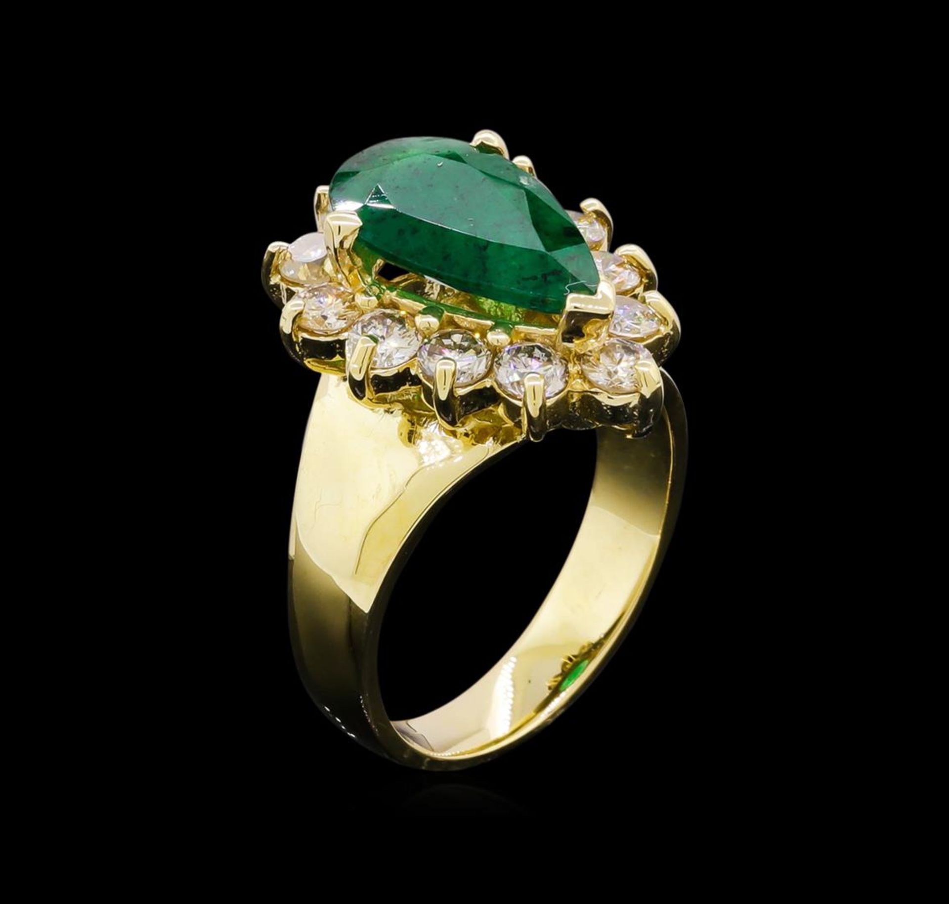 14KT Yellow Gold 2.48 ctw Emerald and Diamond Ring - Image 4 of 5