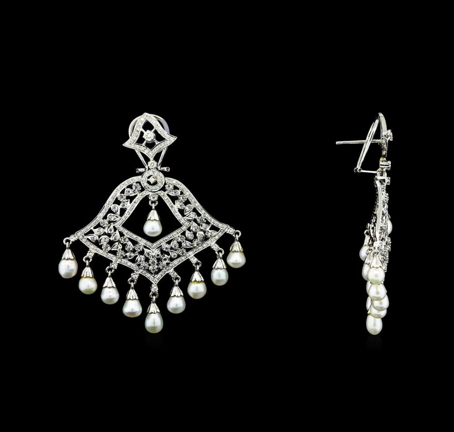 2.95 ctw Diamond Earrings - 14KT White Gold - Image 2 of 4