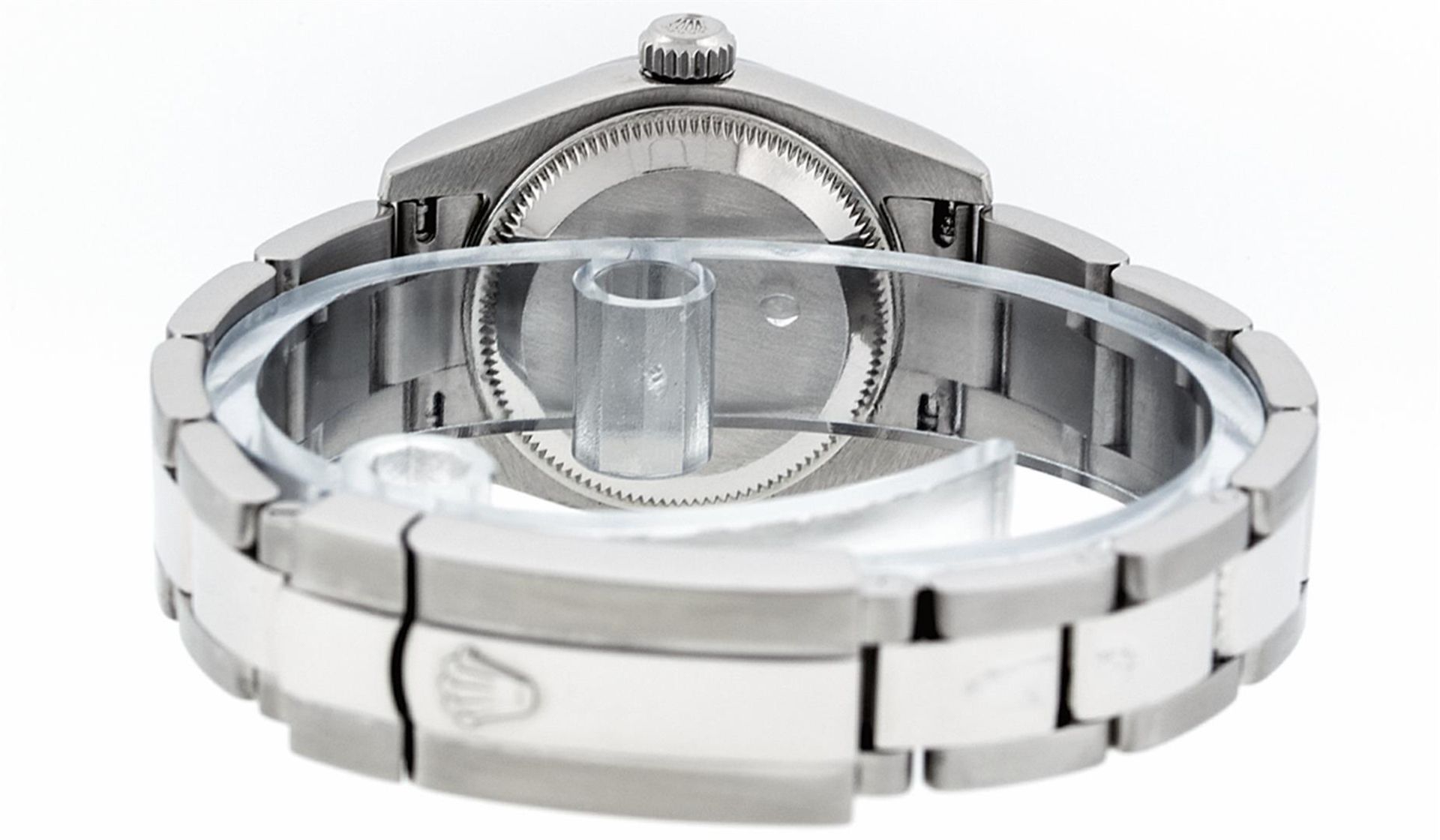 Rolex Ladies Stainless Steel Black Diamond Quickset Datejust Wristwatch 26MM - Image 7 of 9