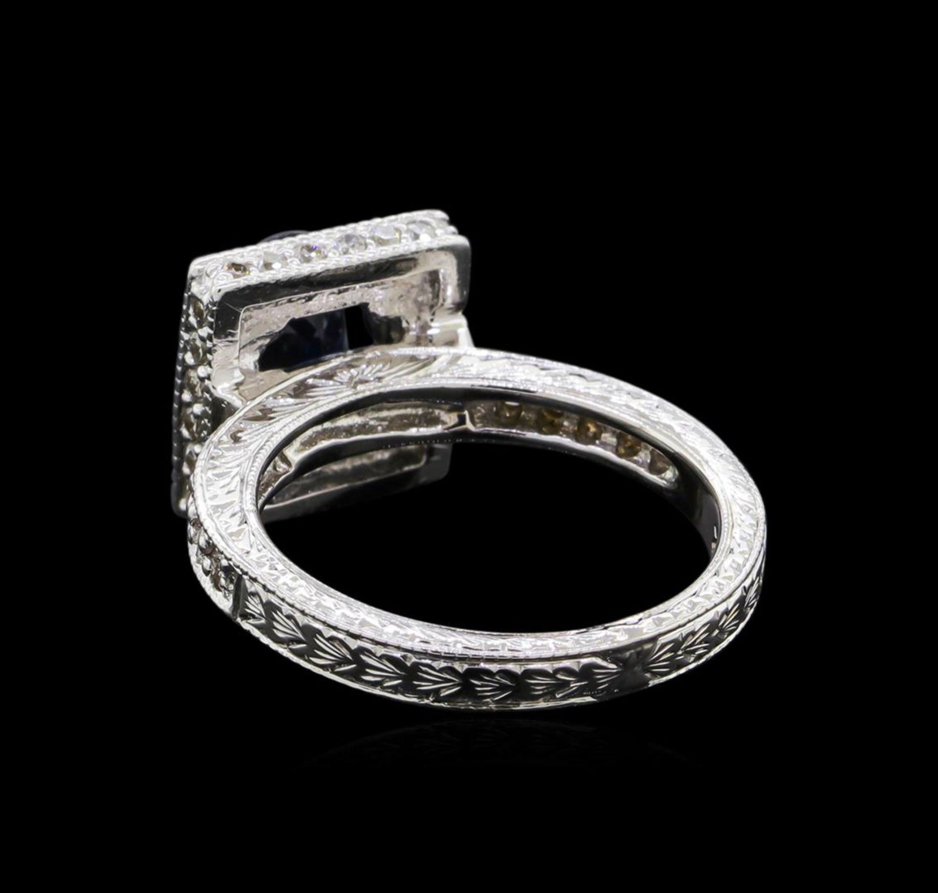 1.68 ctw Sapphire and Diamond Ring - 14KT White Gold - Image 3 of 4