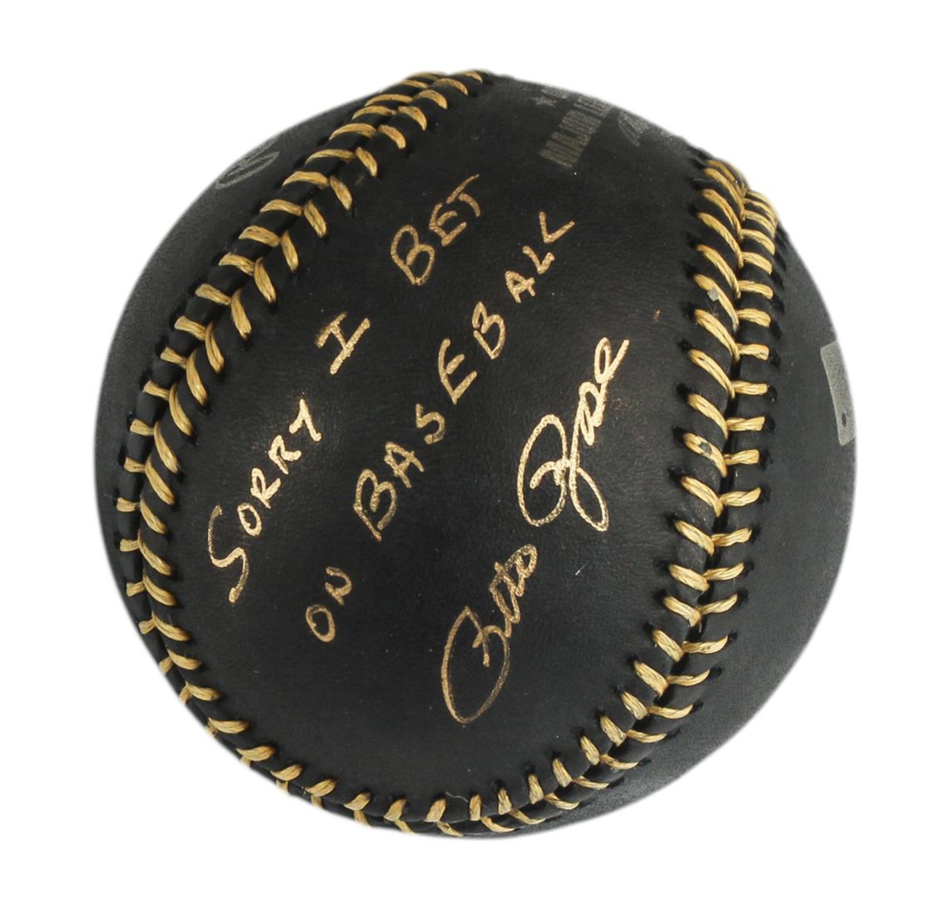 Autographed Pete Rose "I'm Sorry" Black Baseball