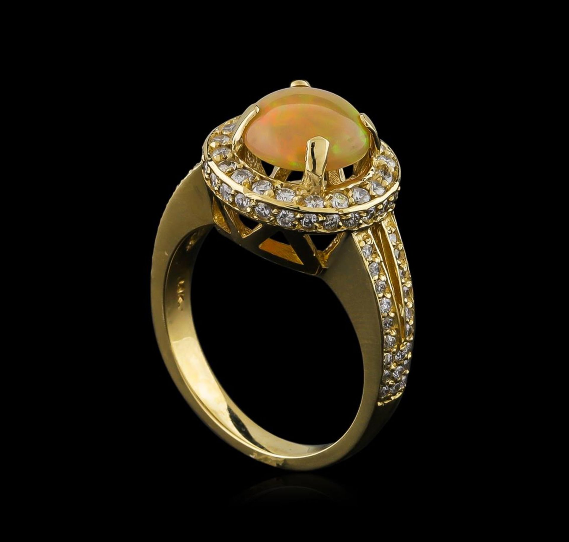 1.48 ctw Opal and Diamond Ring - 14KT Yellow Gold - Image 4 of 5