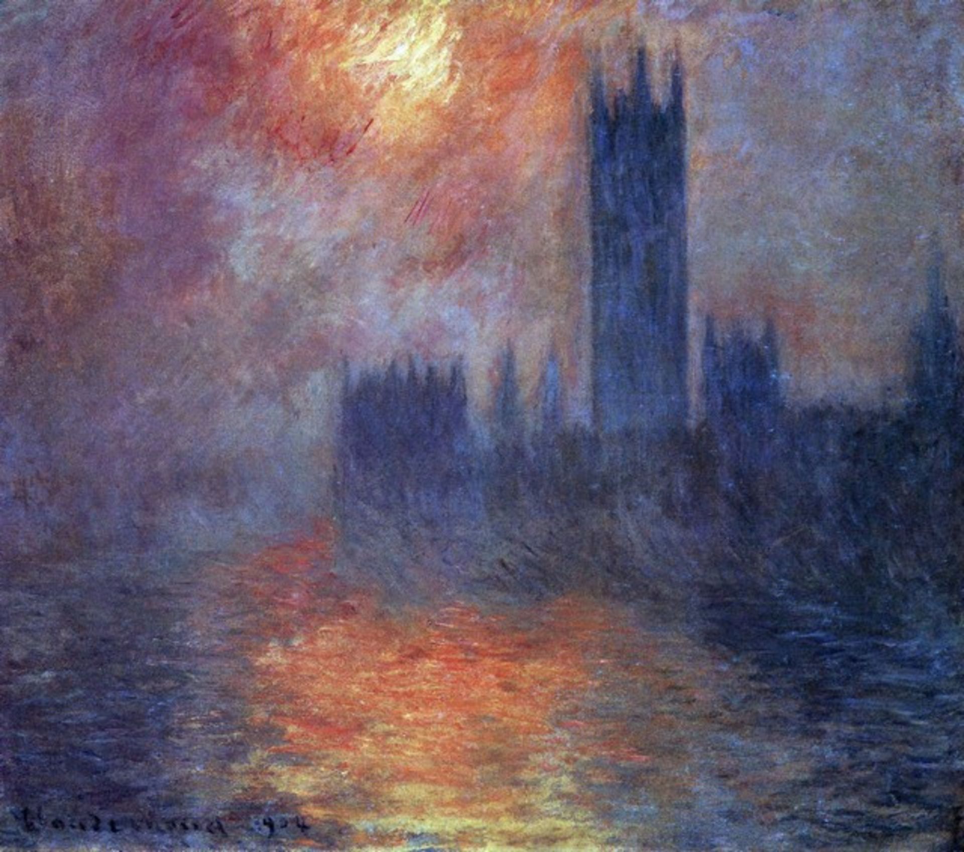 Claude Monet - The Houses of Parliament, Sunset