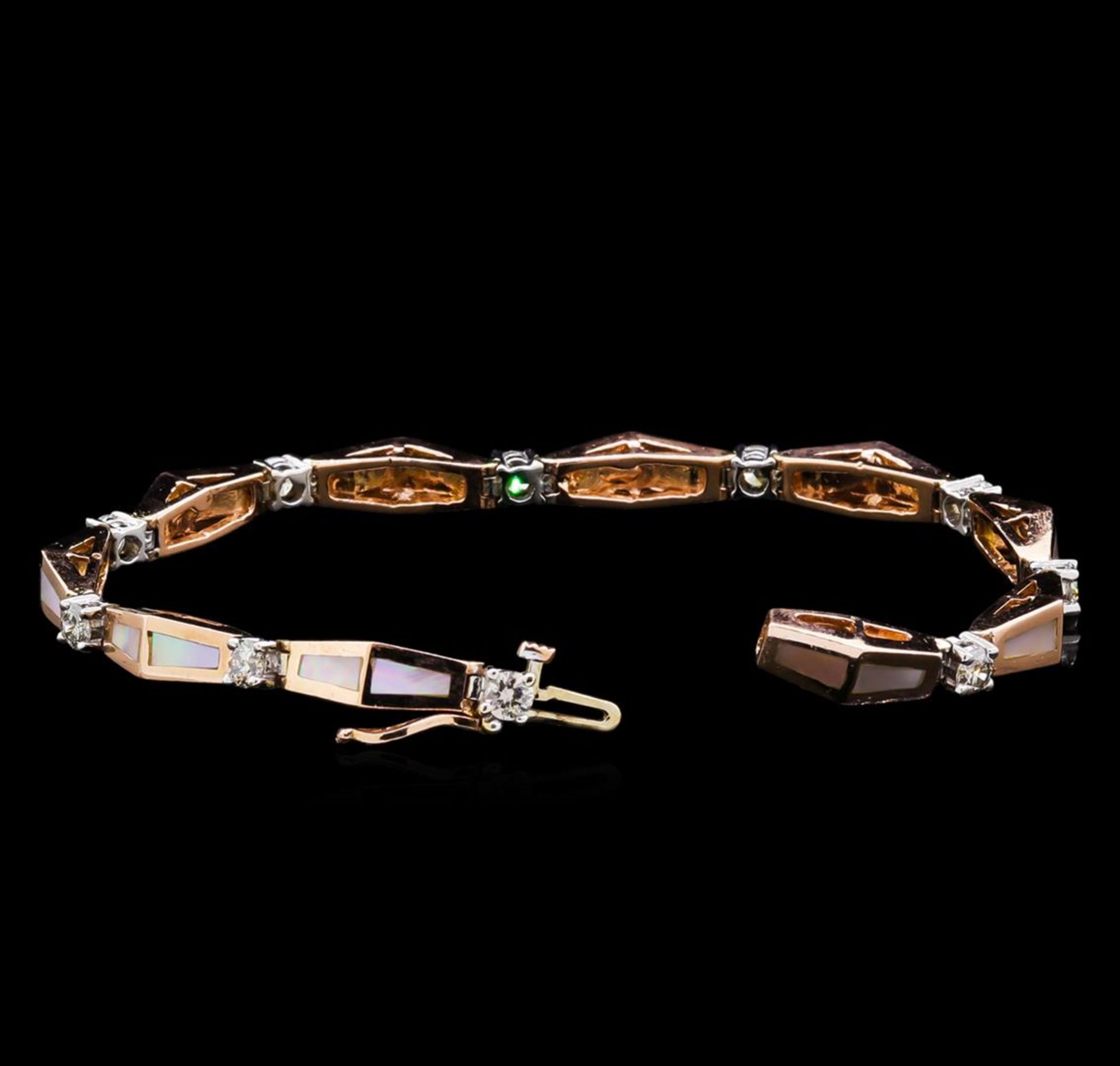 14KT Two-Tone Gold 0.67 ctw Diamond Bracelet - Image 3 of 4