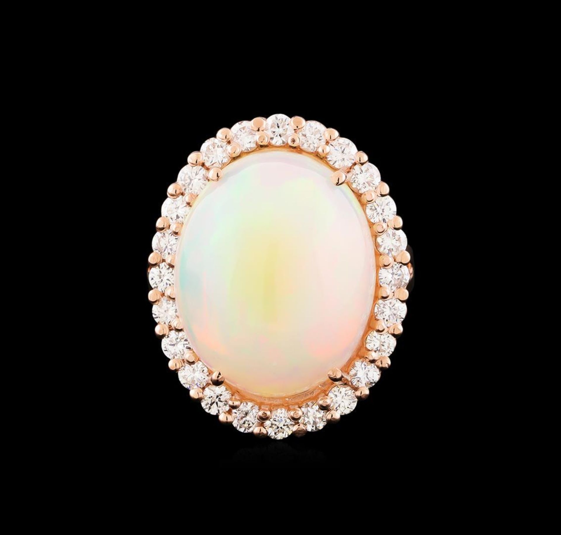 10.00 ctw Opal and Diamond Ring - 14KT Rose Gold - Image 2 of 5