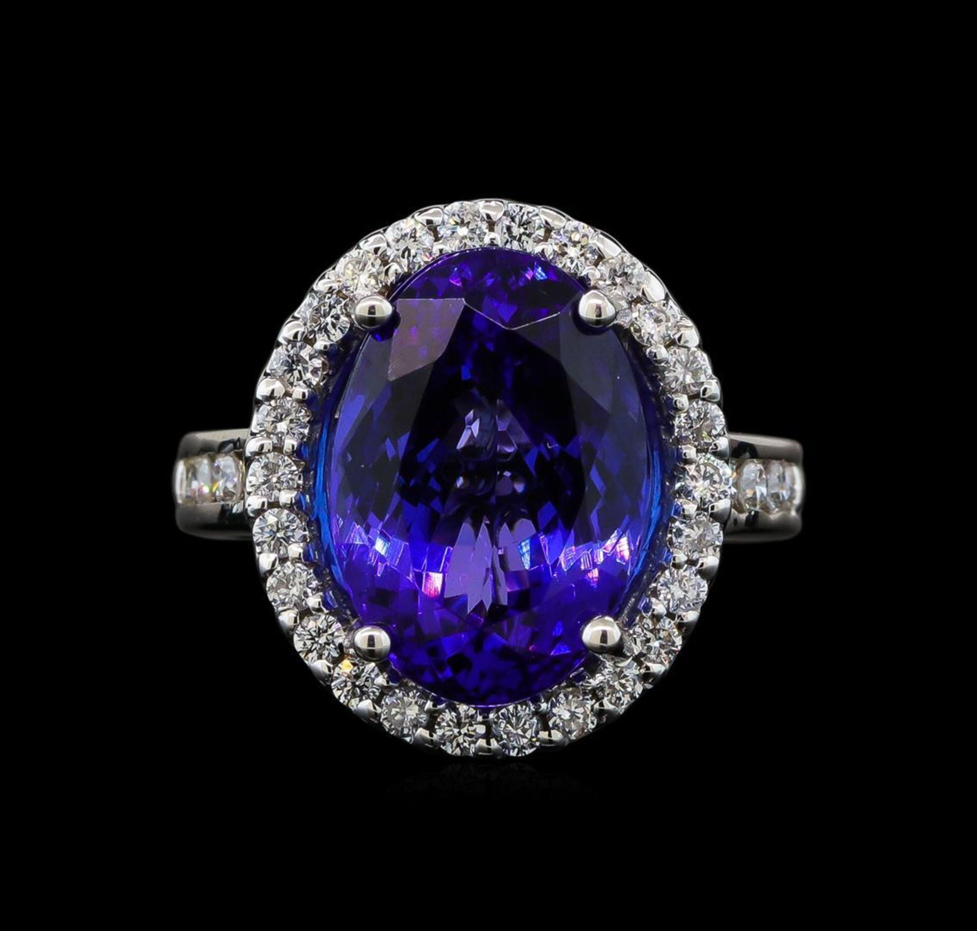 9.04 ctw Tanzanite and Diamond Ring - 14KT White Gold - Image 2 of 6