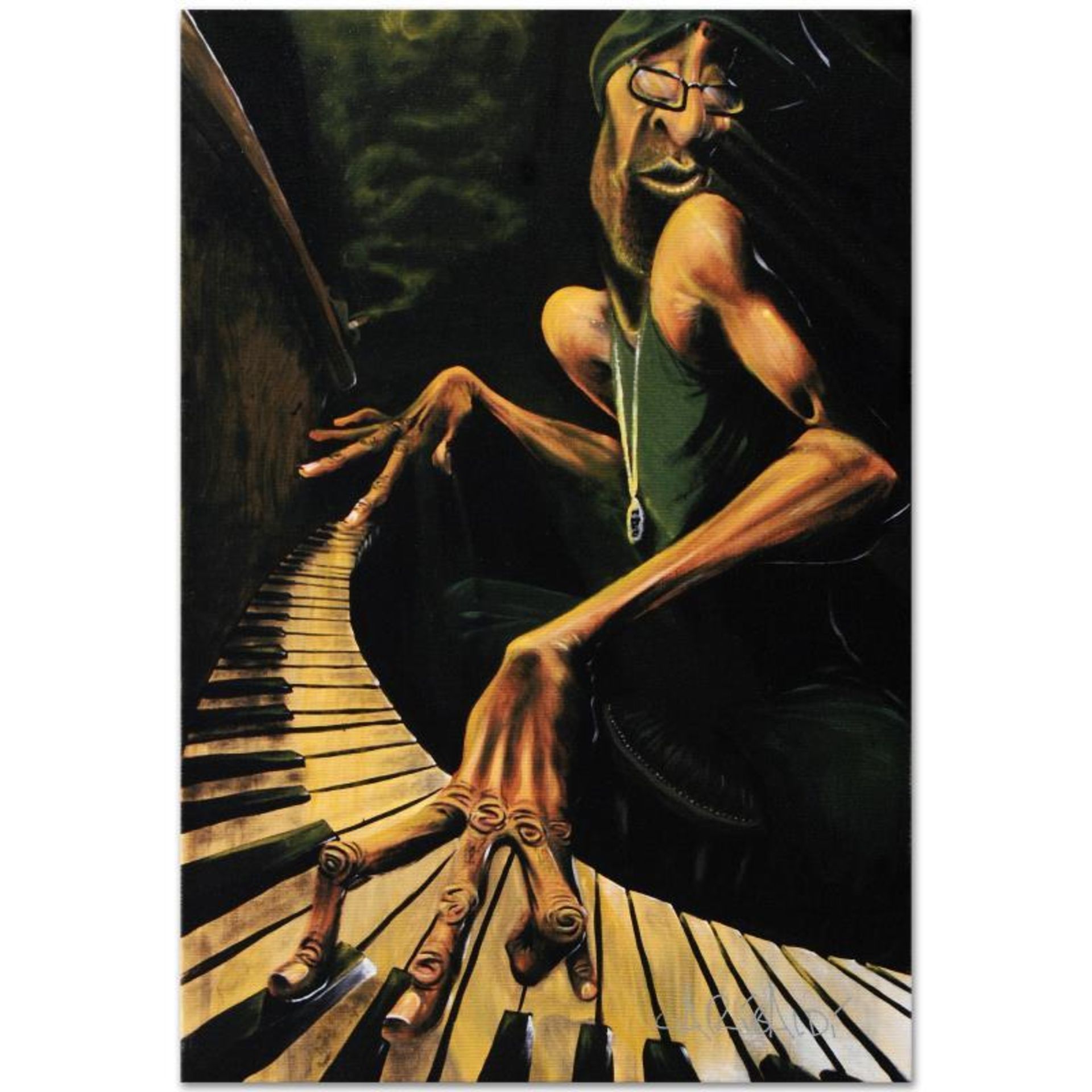 "Lounge Smoke" Limited Edition Giclee on Canvas (24" x 36") by David Garibaldi,