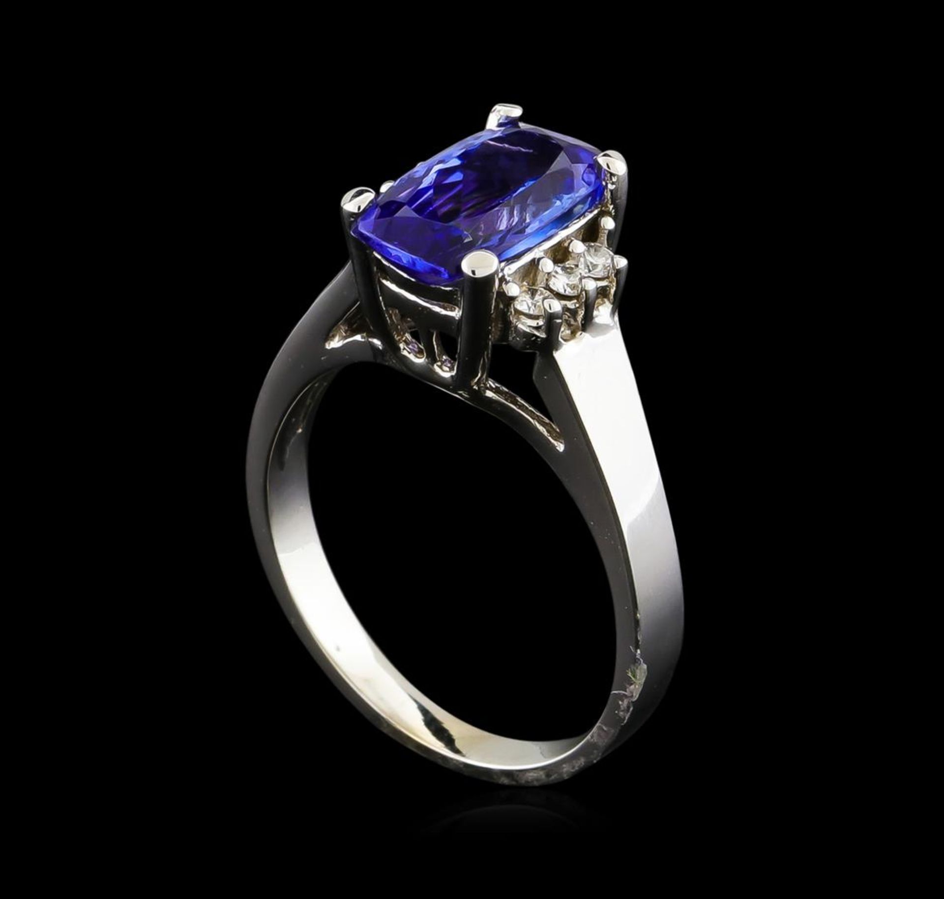 2.57 ctw Tanzanite and Diamond Ring - 14KT White Gold - Image 4 of 4