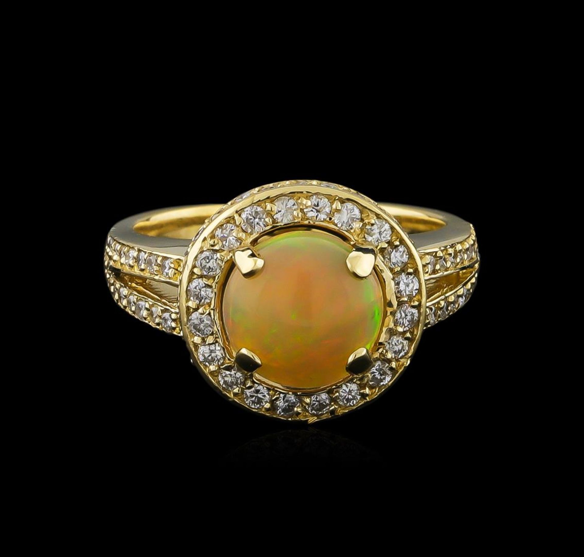 1.48 ctw Opal and Diamond Ring - 14KT Yellow Gold - Image 2 of 5