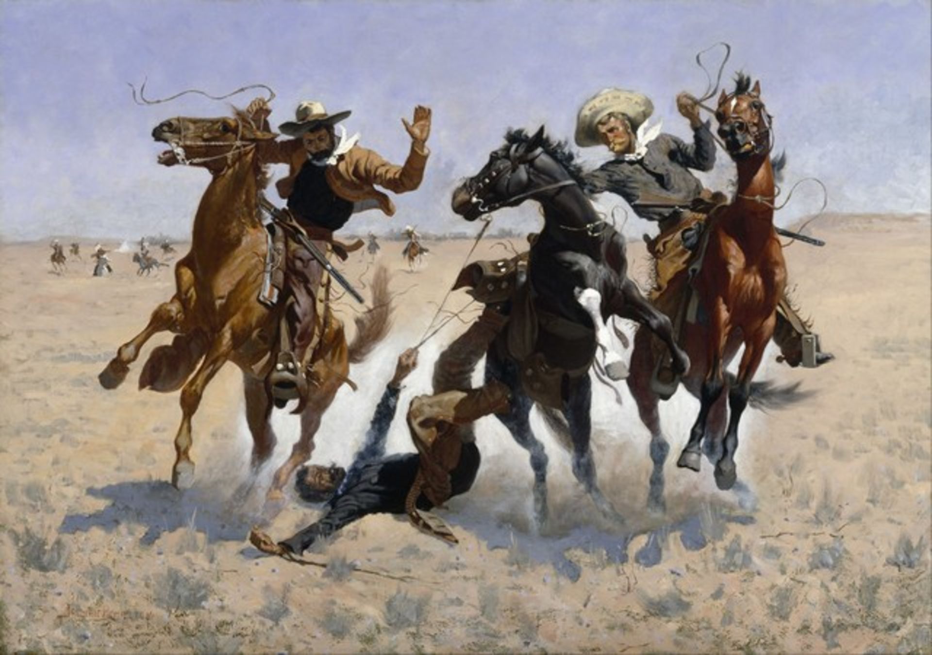 Frederic Sackrider Remington - Aiding a Comrade