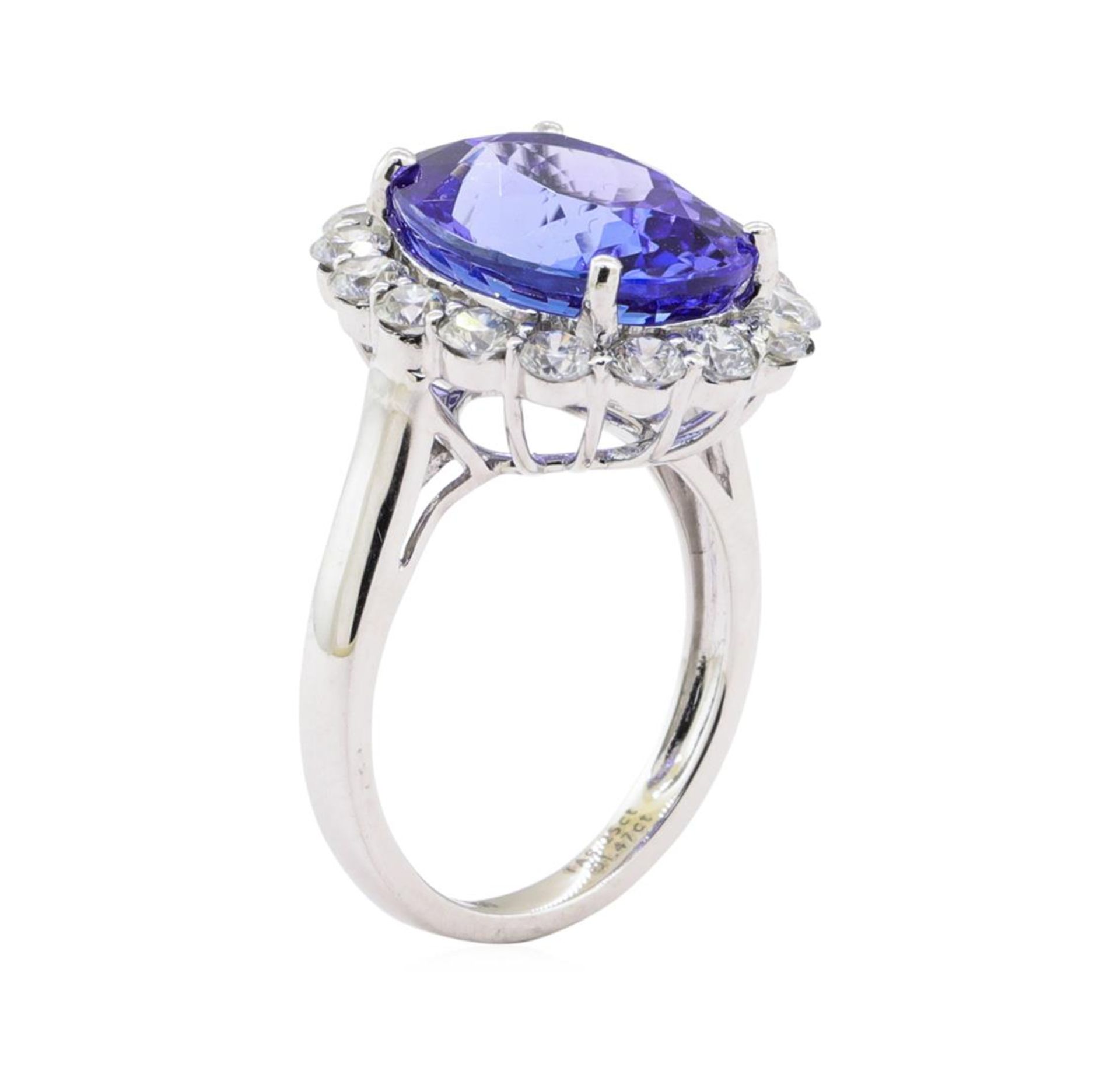 9.25 ctw Tanzanite and Diamond Ring - Platinum - Image 4 of 4