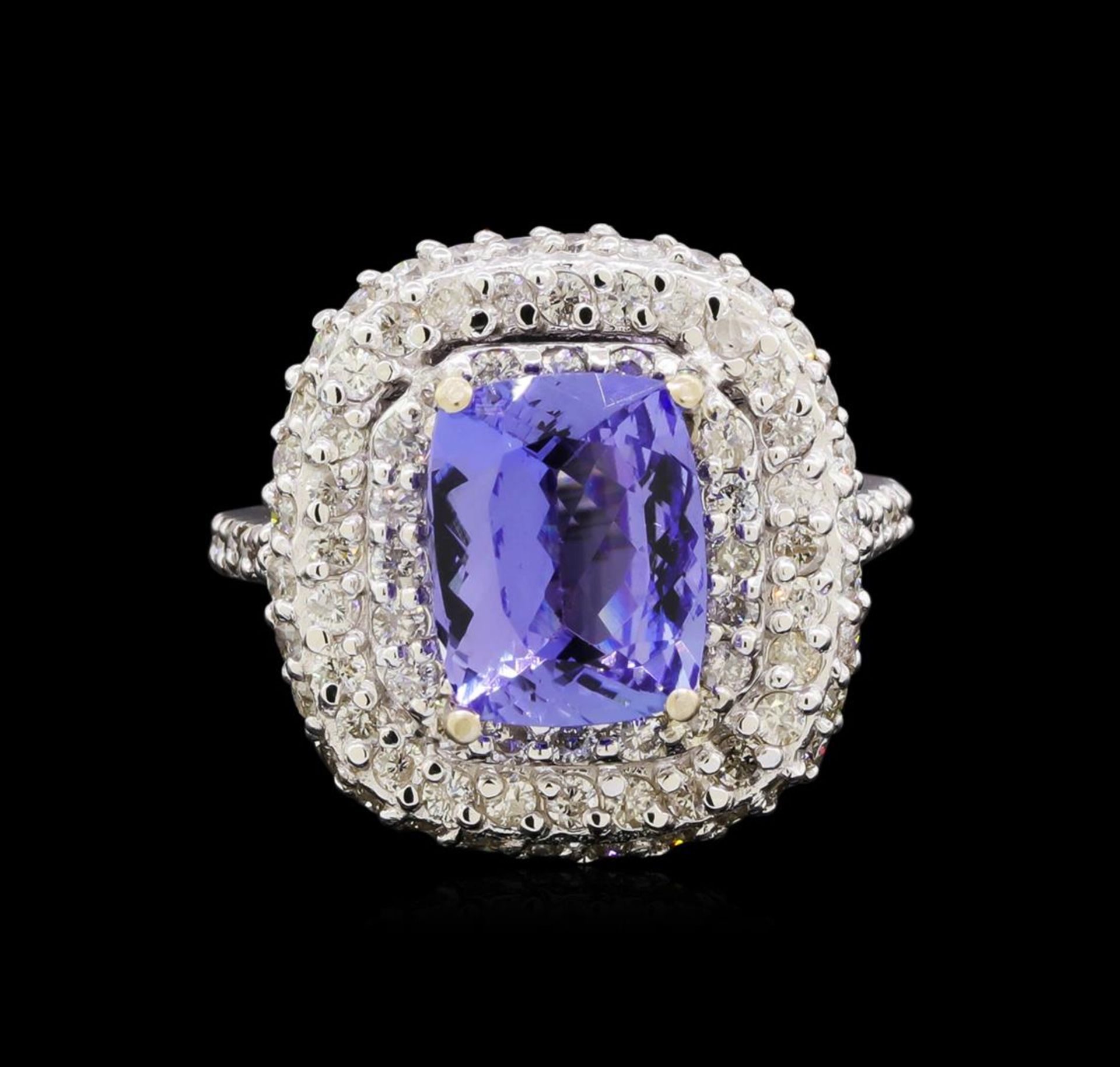 14KT White Gold 3.18 ctw Tanzanite and Diamond Ring - Image 2 of 5