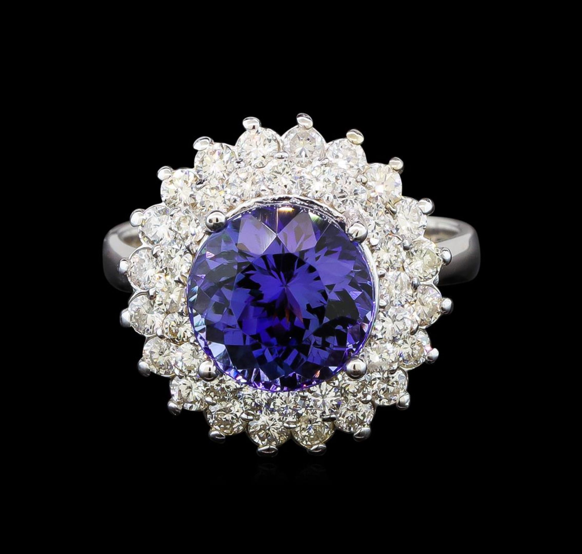 14KT White Gold 4.51 ctw Tanzanite and Diamond Ring - Image 2 of 5