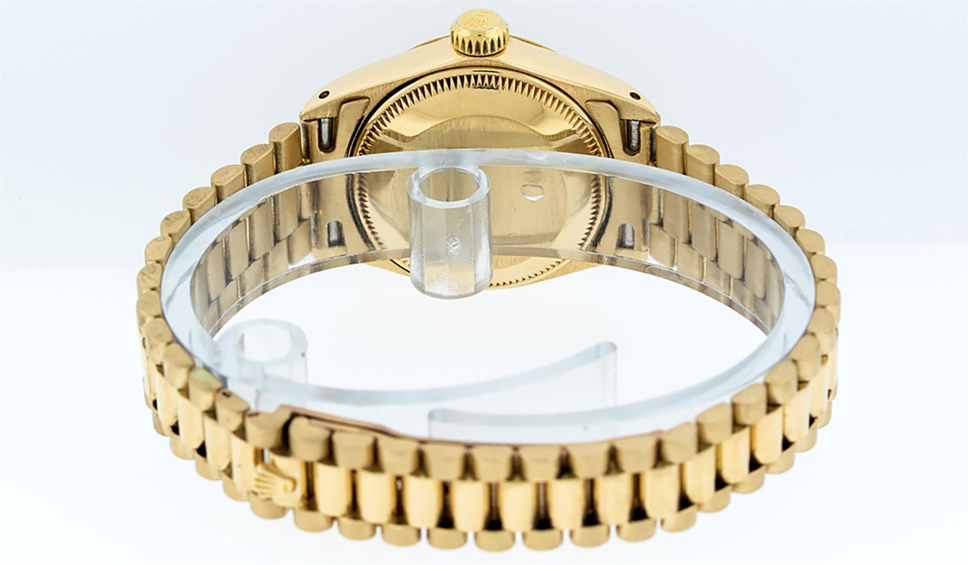 Rolex Ladies 18K Yellow Gold Champagne Diamond Datejust President Wristwatch - Image 8 of 9