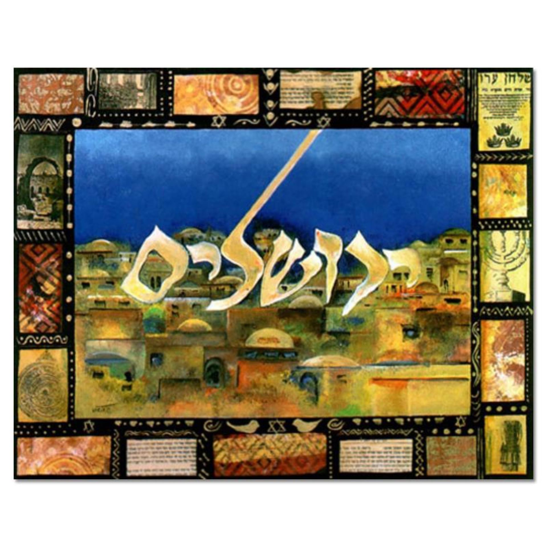 Victor, "Jerusalem" Hand Signed Limited Edition Serigraph with Letter of Authent - Image 3 of 3