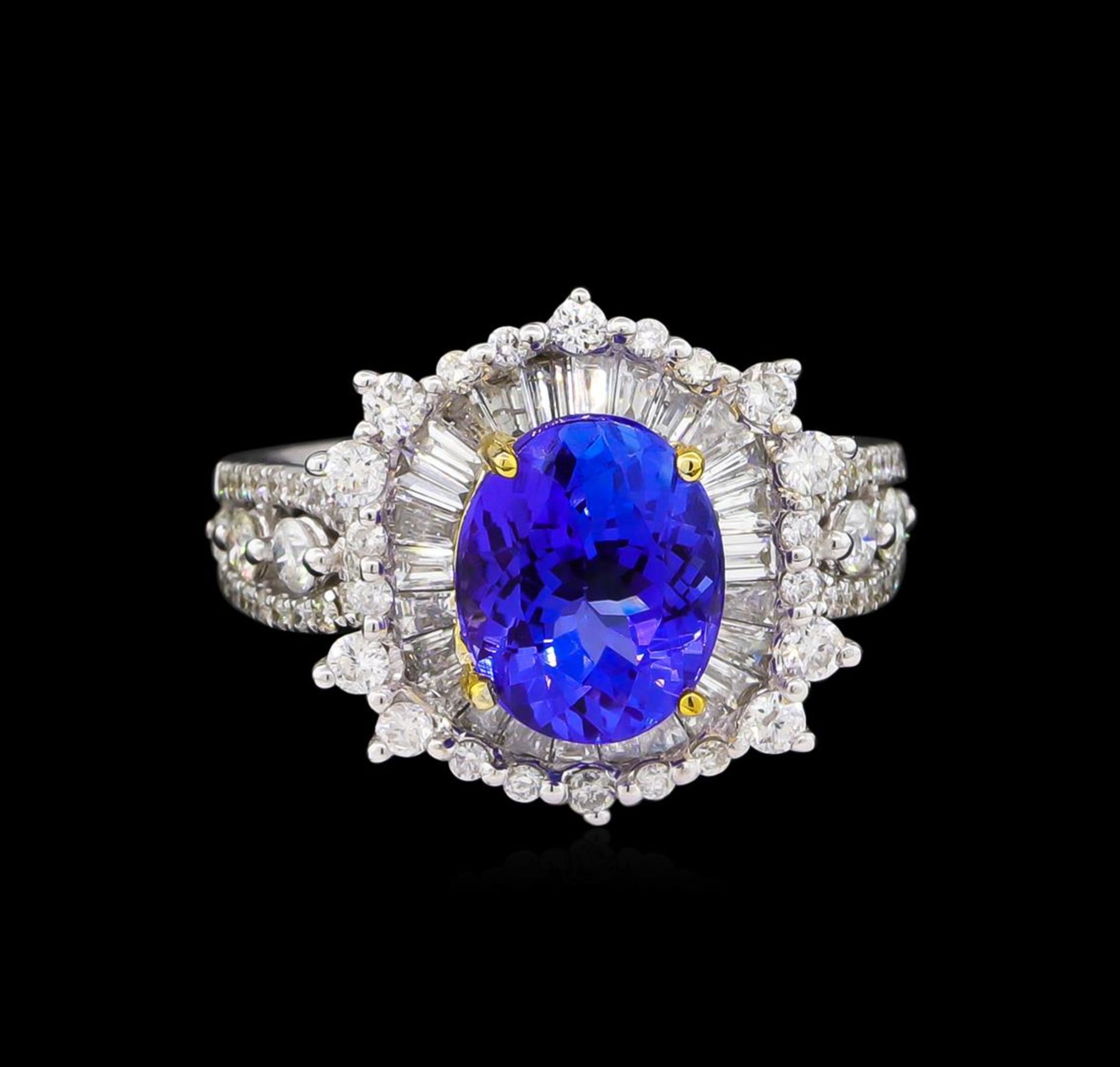 14KT Two-Tone Gold 3.15 ctw Tanzanite and Diamond Ring - Image 2 of 5