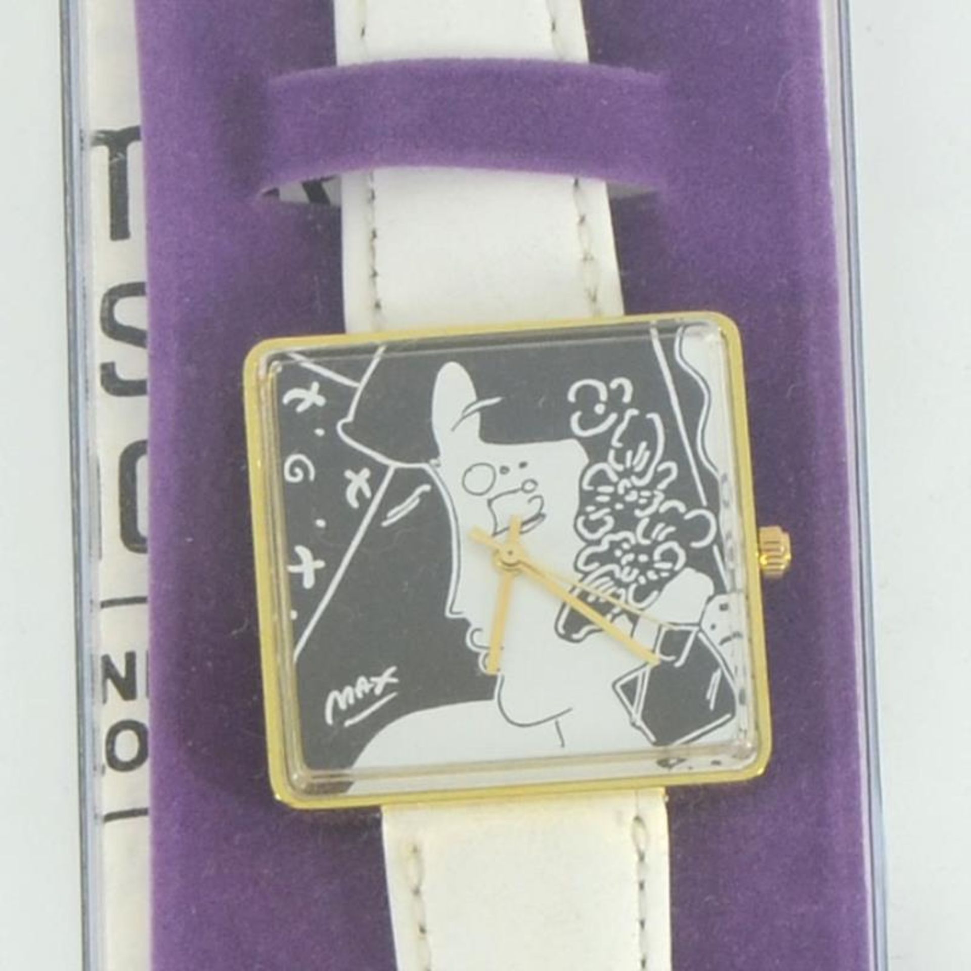 Vintage Peter Max "Profile" Watch with Original Packaging and Paperwork. - Image 2 of 3