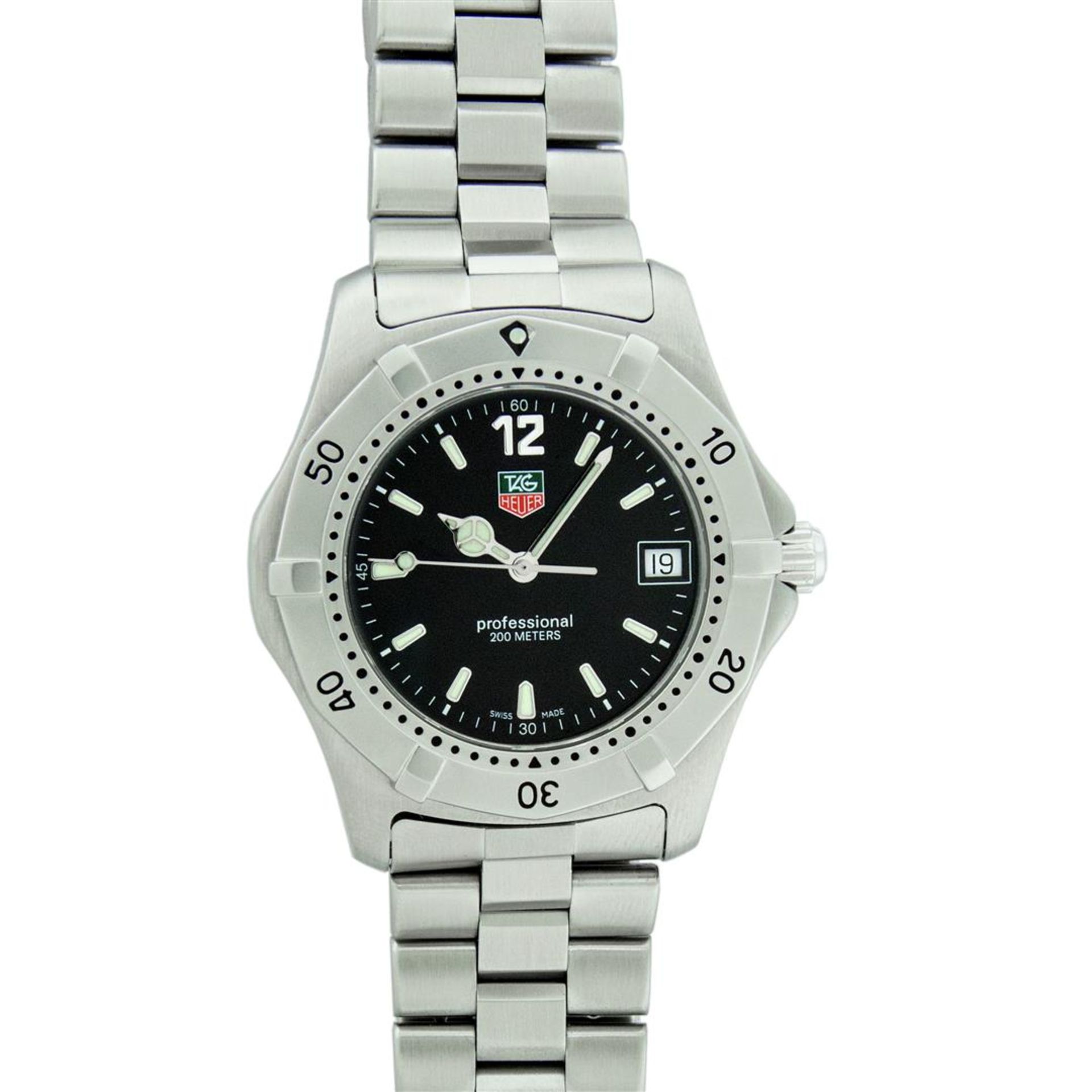 Tag Heuer Unisex Stainless Steel Black Dial 37mm Professional Series Wristwatch - Image 2 of 9