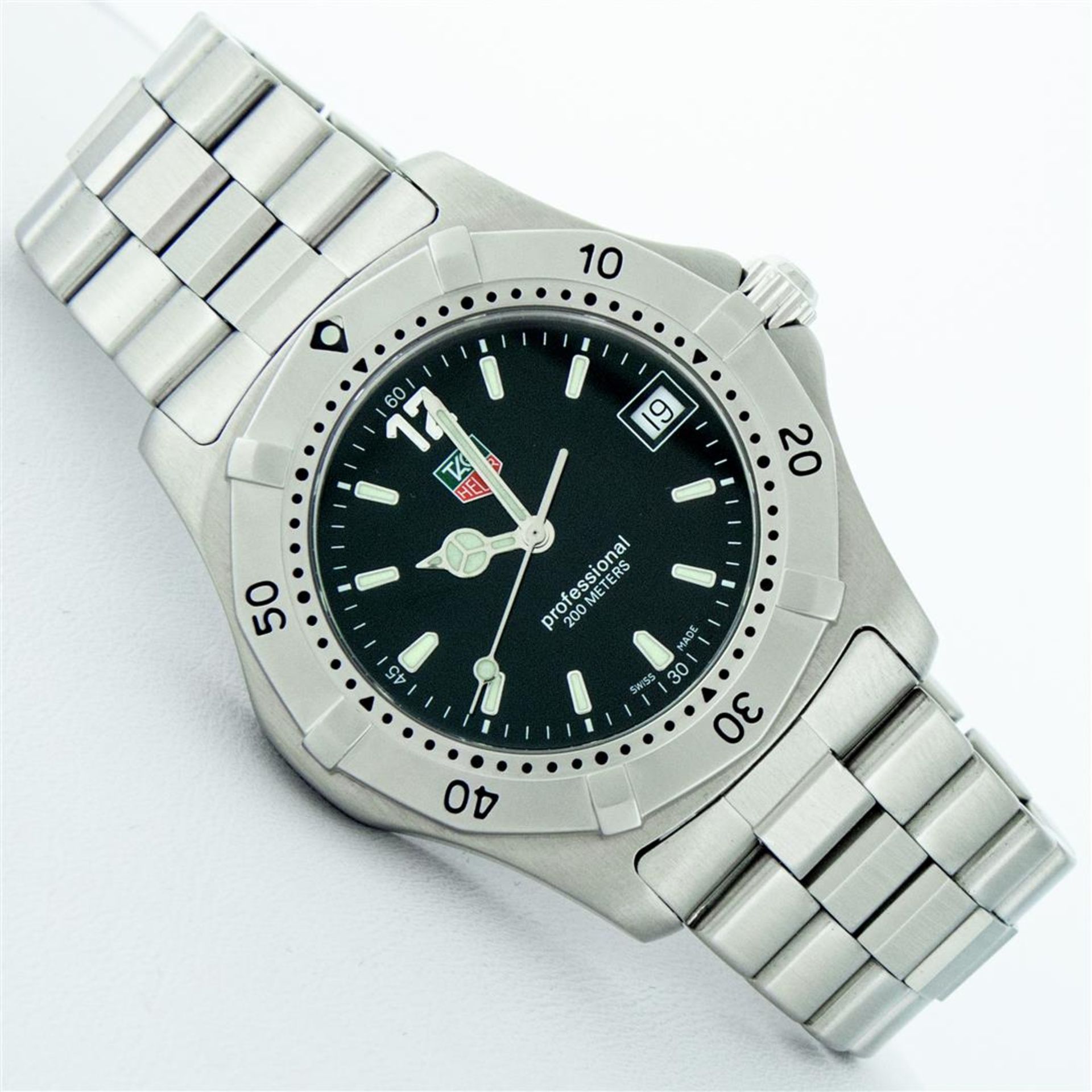 Tag Heuer Unisex Stainless Steel Black Dial 37mm Professional Series Wristwatch - Image 3 of 9