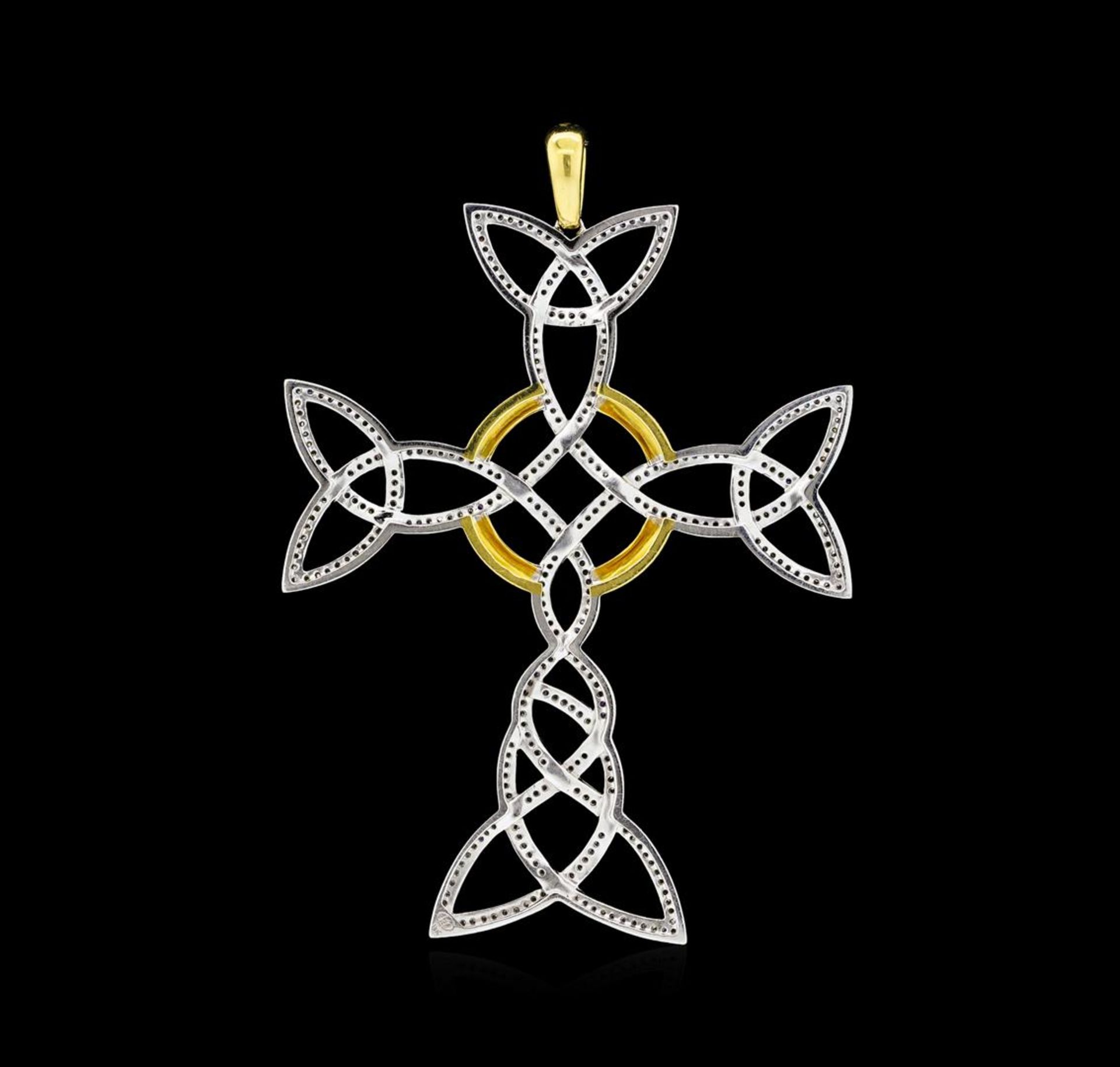 1.58 ctw Diamond Pendant - 18KT Yellow And White Gold - Image 2 of 3