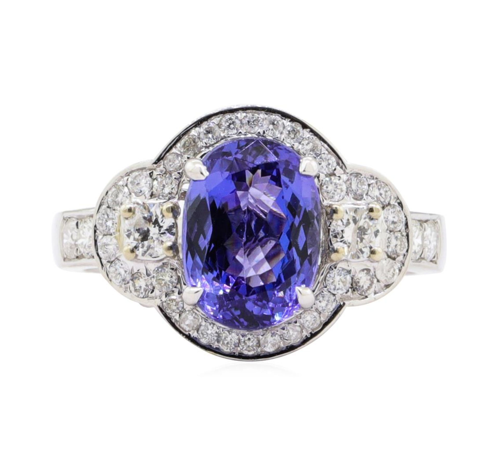 2.88 ctw Tanzanite and Diamond Ring - 14KT White Gold - Image 2 of 5