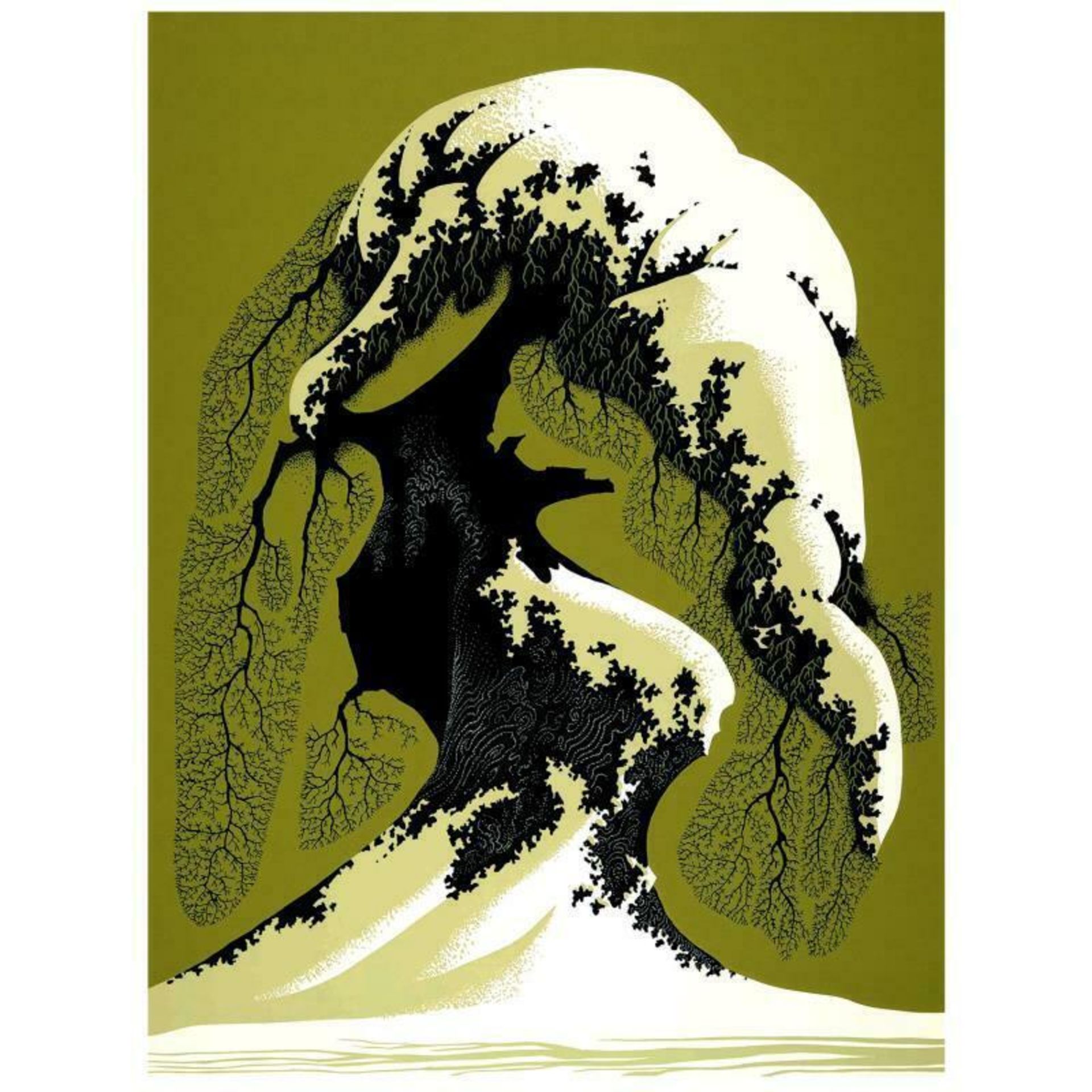 Eyvind Earle (1916-2000), "Snow Laden" Limited Edition Serigraph on Paper; Numbe
