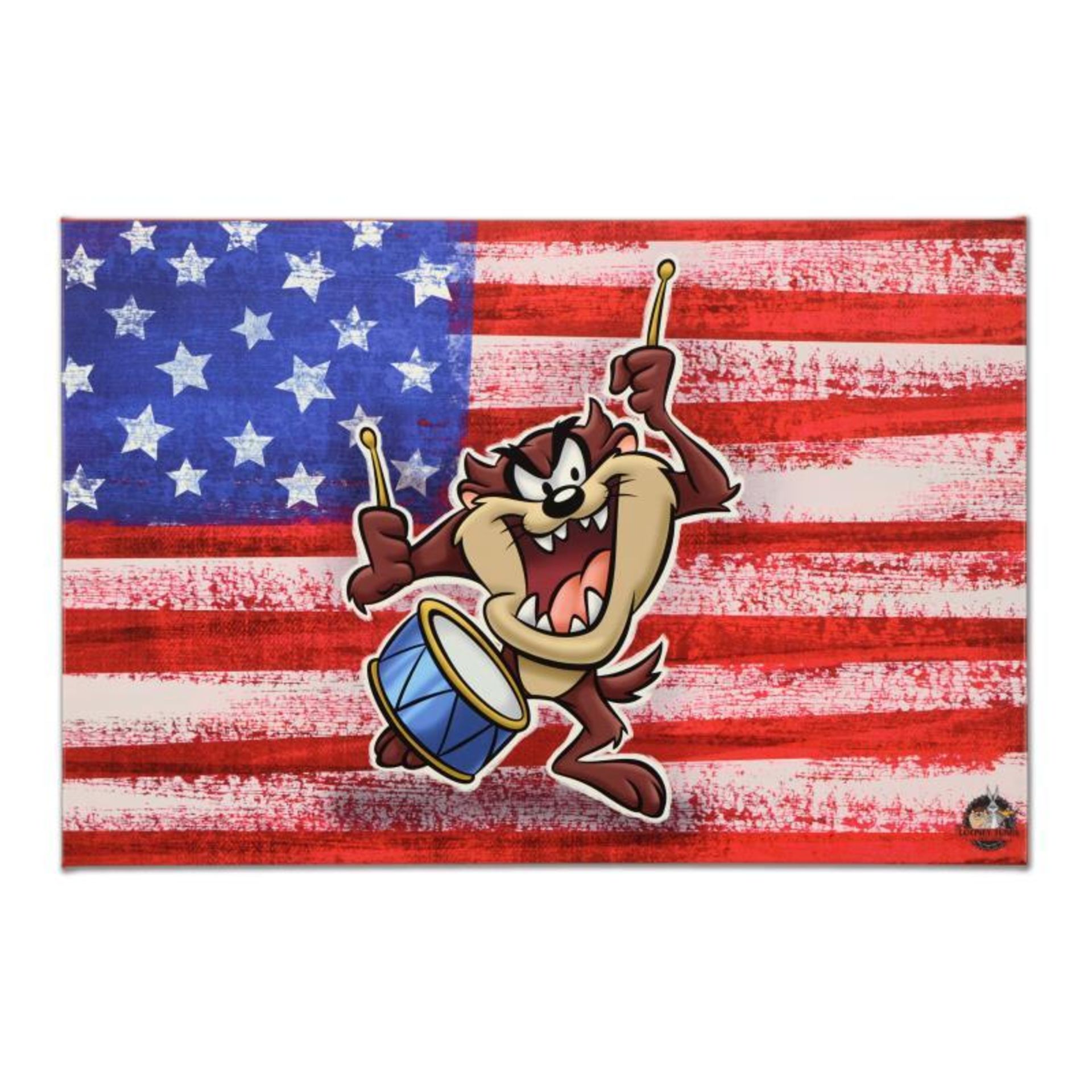 Looney Tunes, "Patriotic Series: Taz" Numbered Limited Edition on Canvas with CO