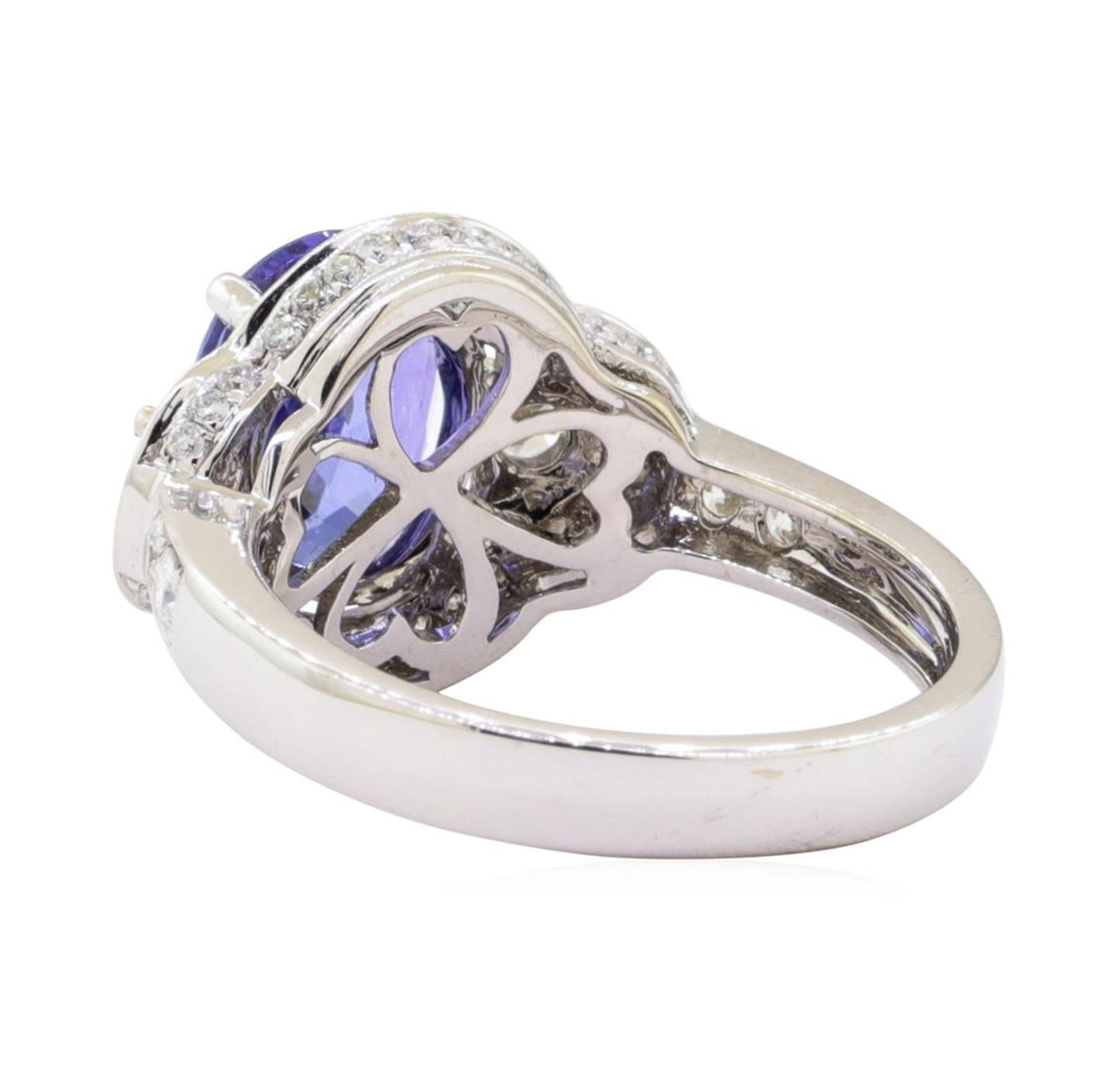 2.88 ctw Tanzanite and Diamond Ring - 14KT White Gold - Image 3 of 5