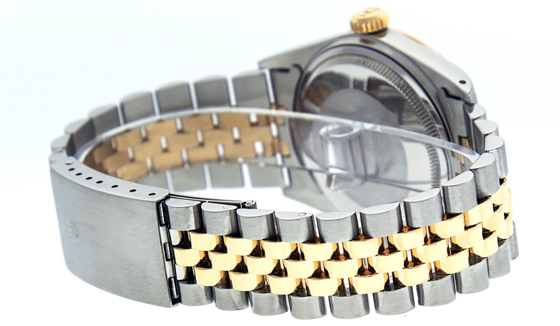 Rolex Mens 2 Tone Champagne Diamond 36MM Datejust Wristwatch - Image 6 of 9