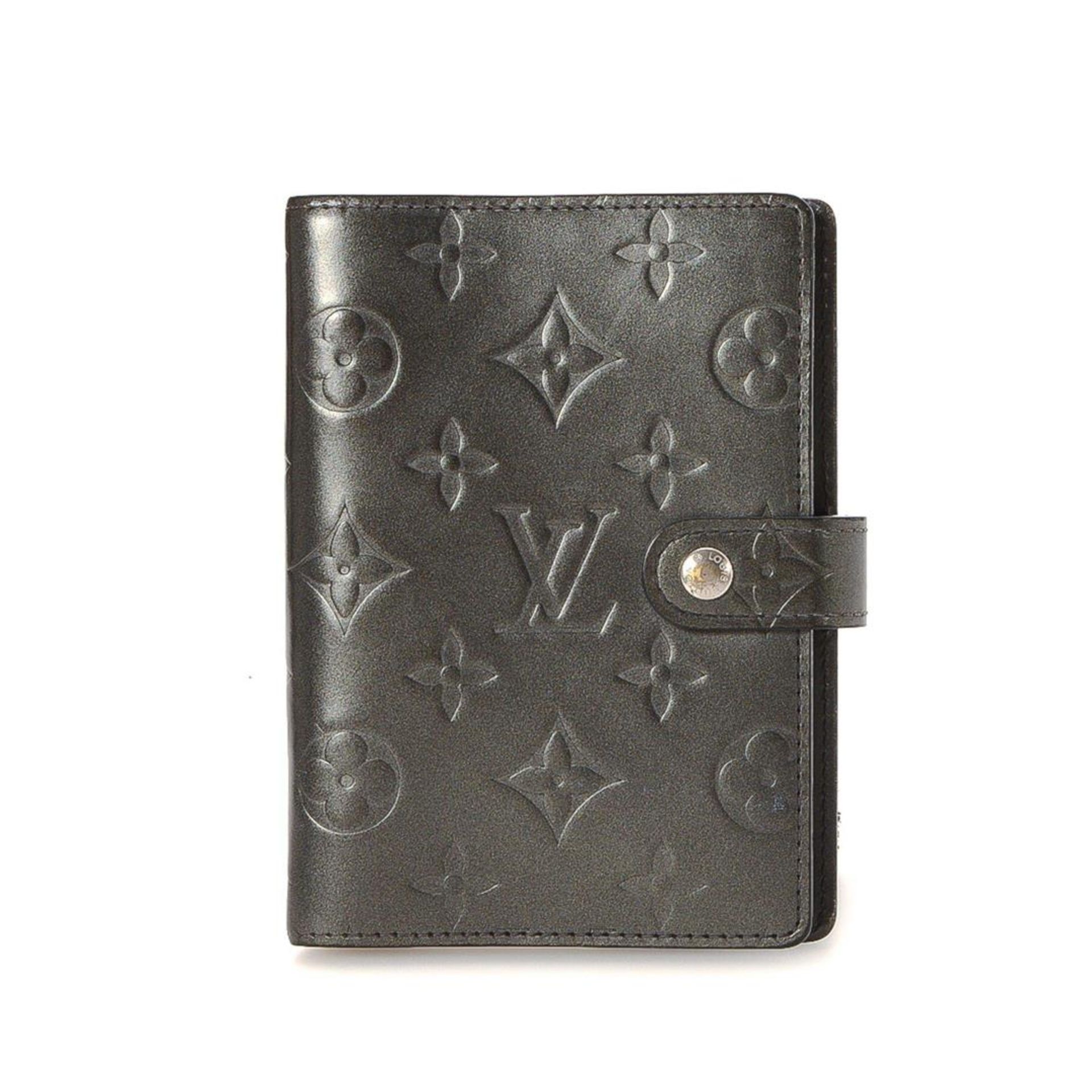 Louis Vuitton Grey Monogram Small Ring Agenda Cover Wallet