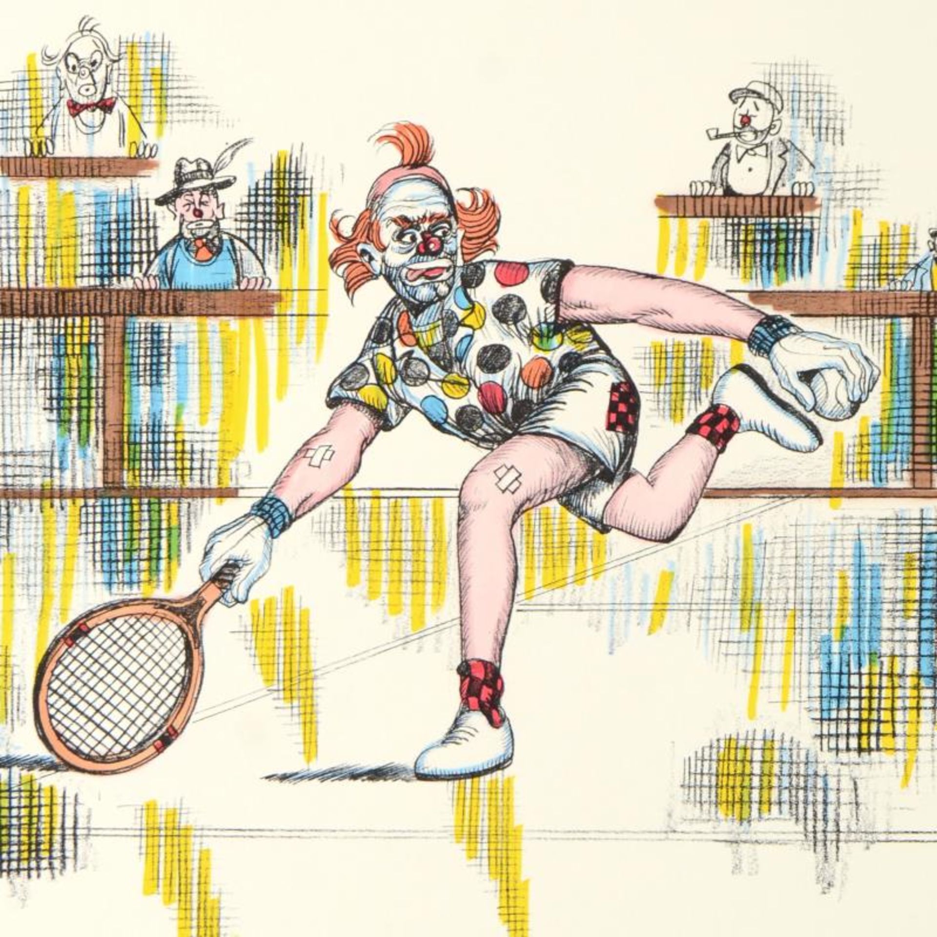 George Crionas (1925-2004), "Tennis Bum" Hand Embellished Limited Edition Lithog - Image 2 of 2