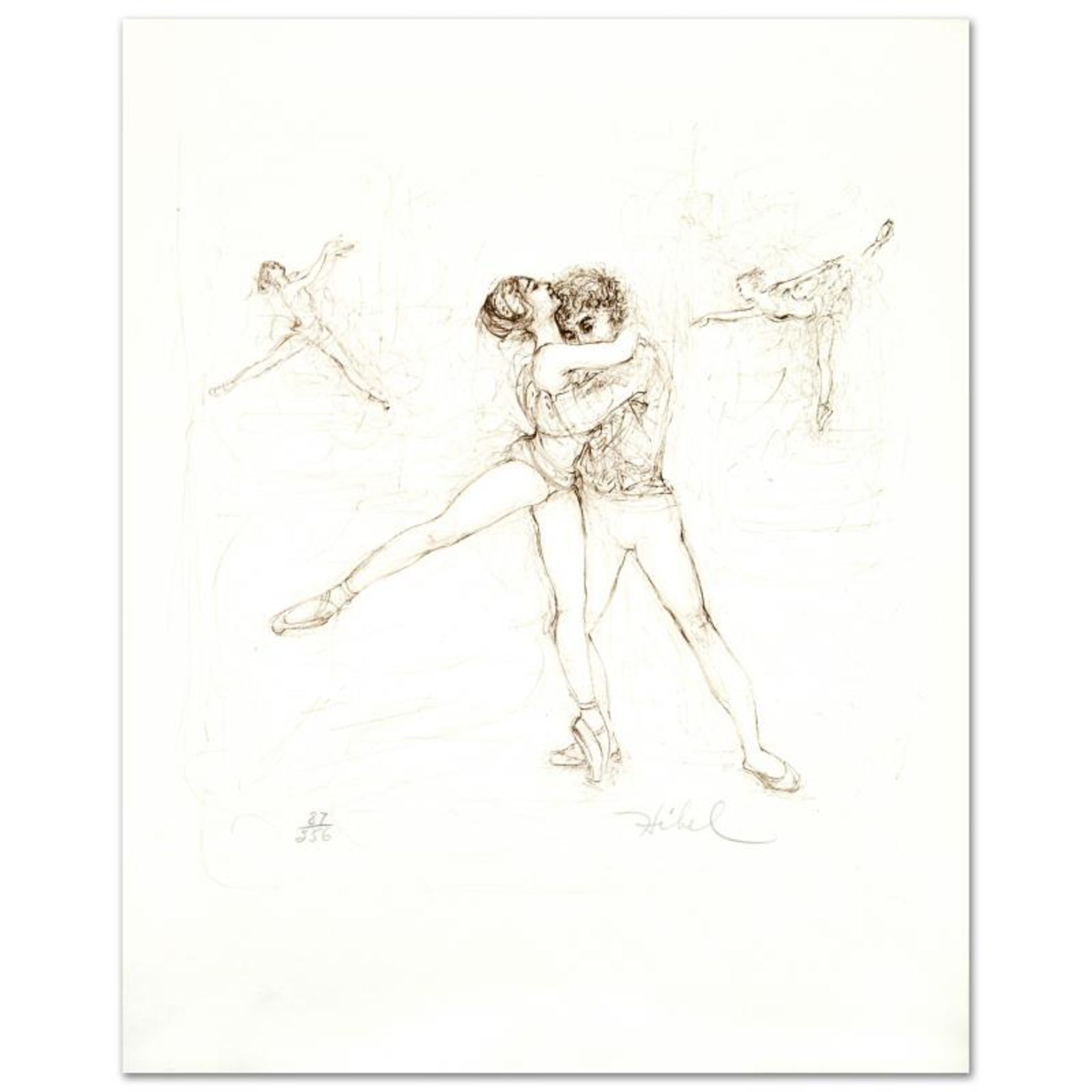 "Pas de Deux" Limited Edition Lithograph by Edna Hibel (1917-2014), Numbered and