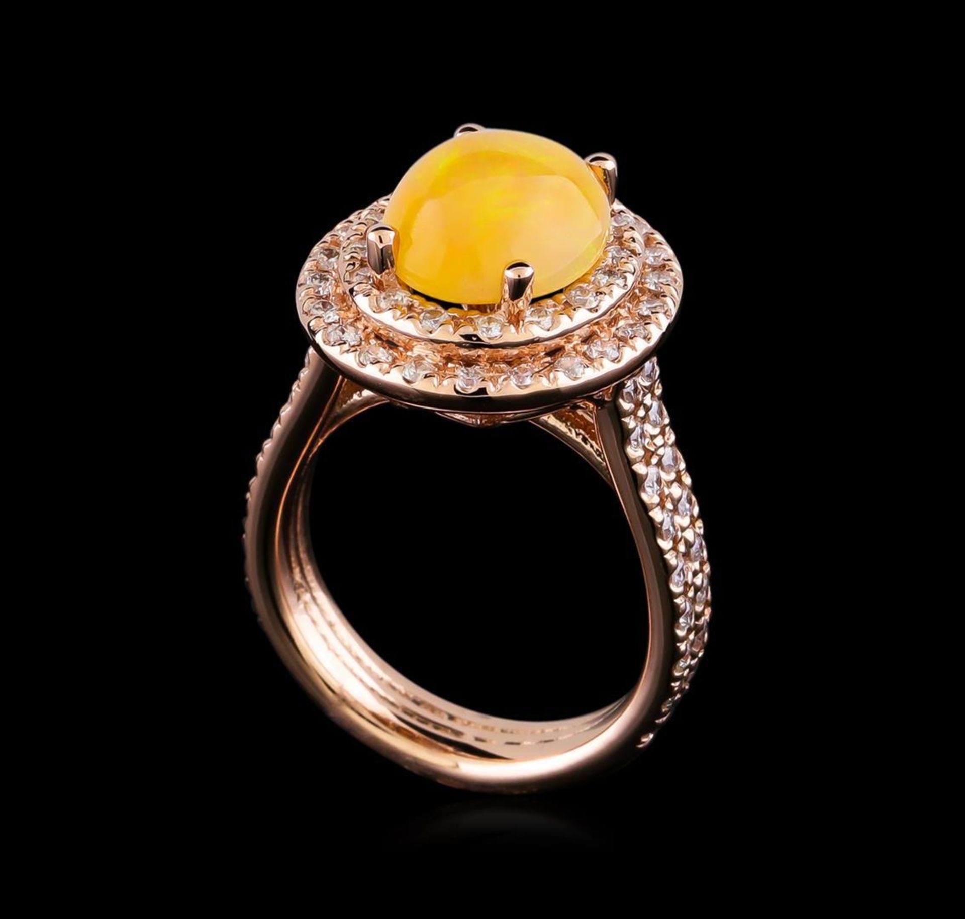 2.40 ctw Opal and Diamond Ring - 14KT Rose Gold - Image 4 of 5