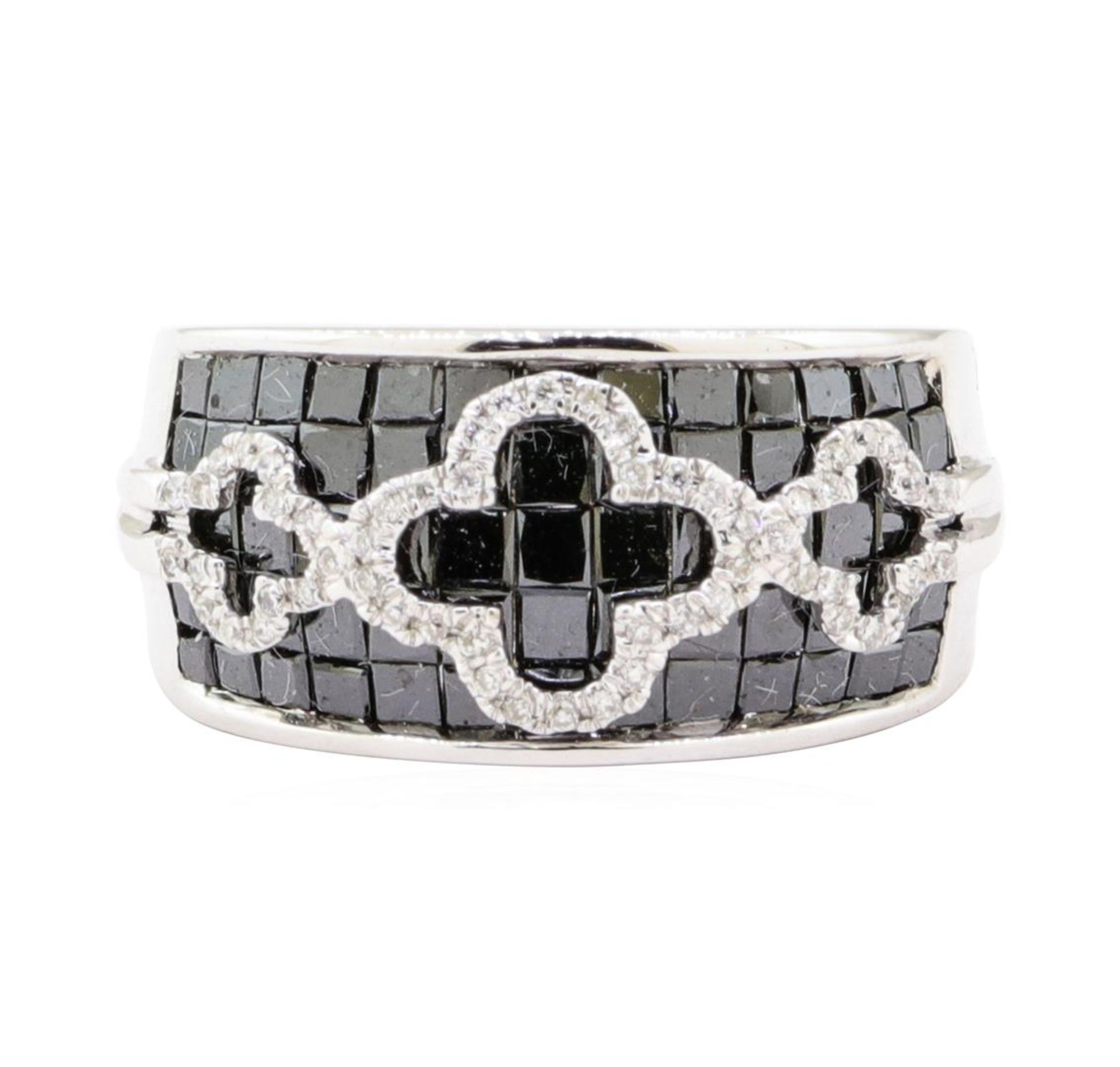 2.91 ctw Black and White Diamond Ring - 14KT White Gold - Image 2 of 4