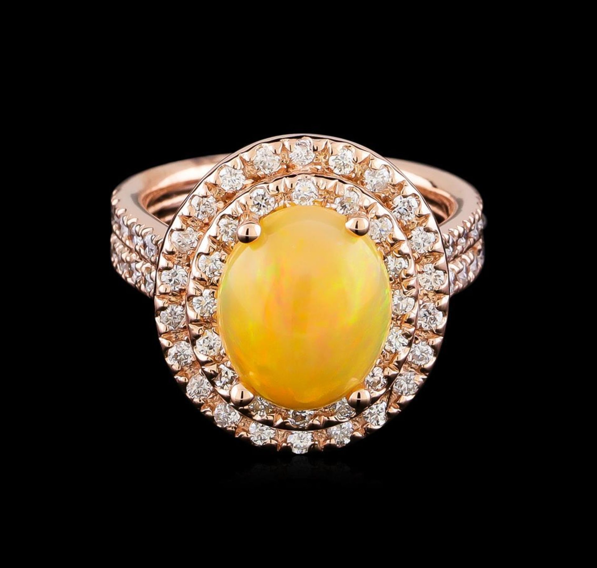 2.40 ctw Opal and Diamond Ring - 14KT Rose Gold - Image 2 of 5