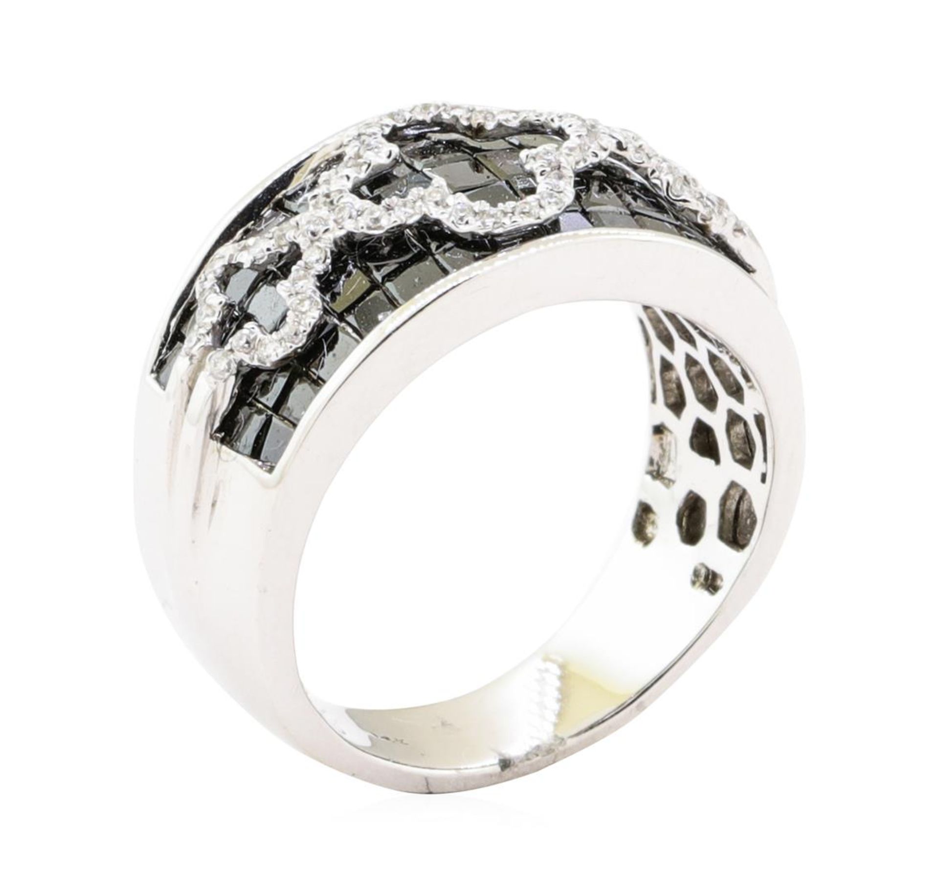 2.91 ctw Black and White Diamond Ring - 14KT White Gold - Image 4 of 4