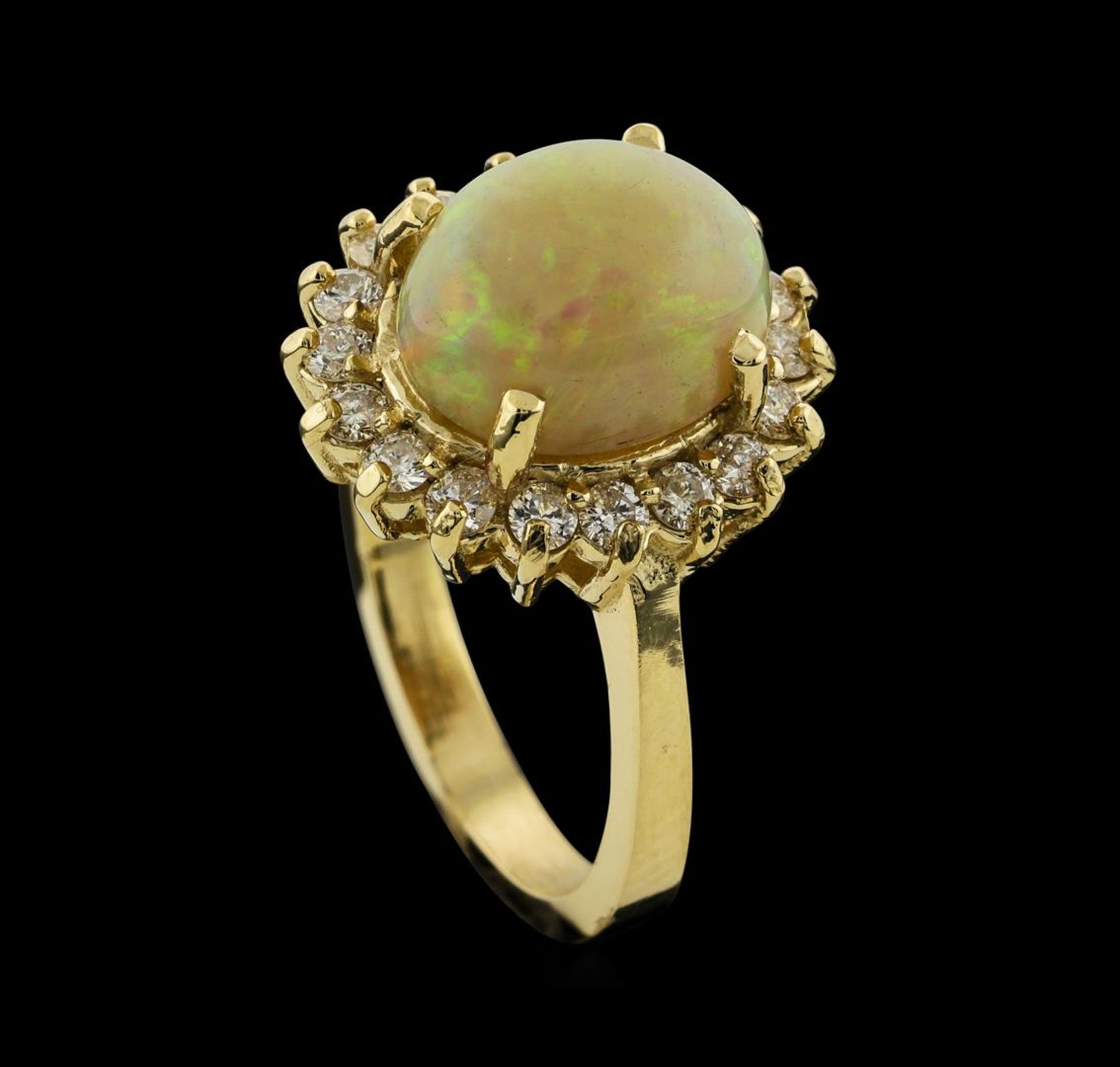 2.82 ctw Opal and Diamond Ring - 14KT Yellow Gold - Image 4 of 4