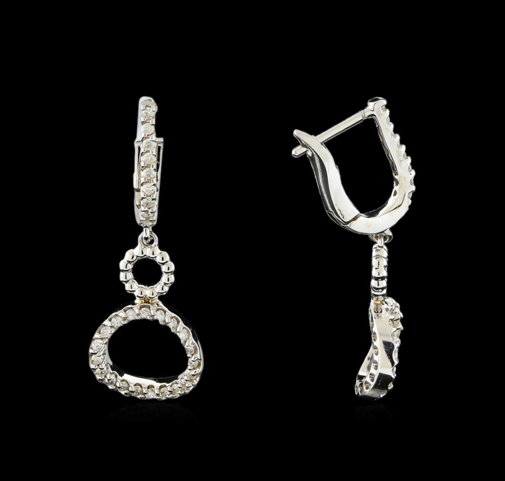 0.38 ctw Diamond Earrings - 14KT White Gold - Image 2 of 2