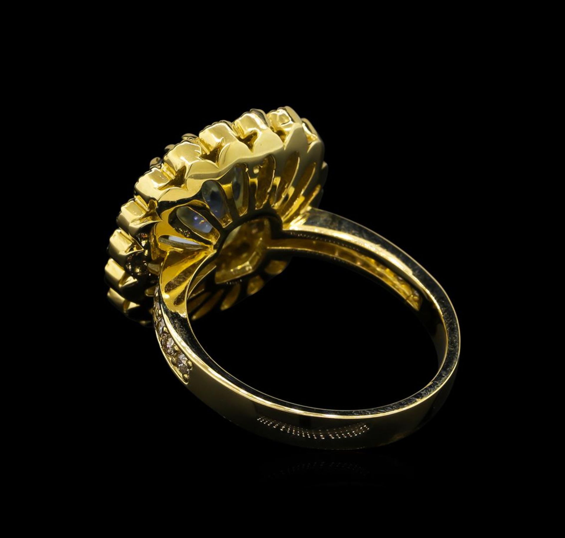 14KT Yellow Gold 2.27 ctw Aquamarine and Diamond Ring - Image 3 of 5