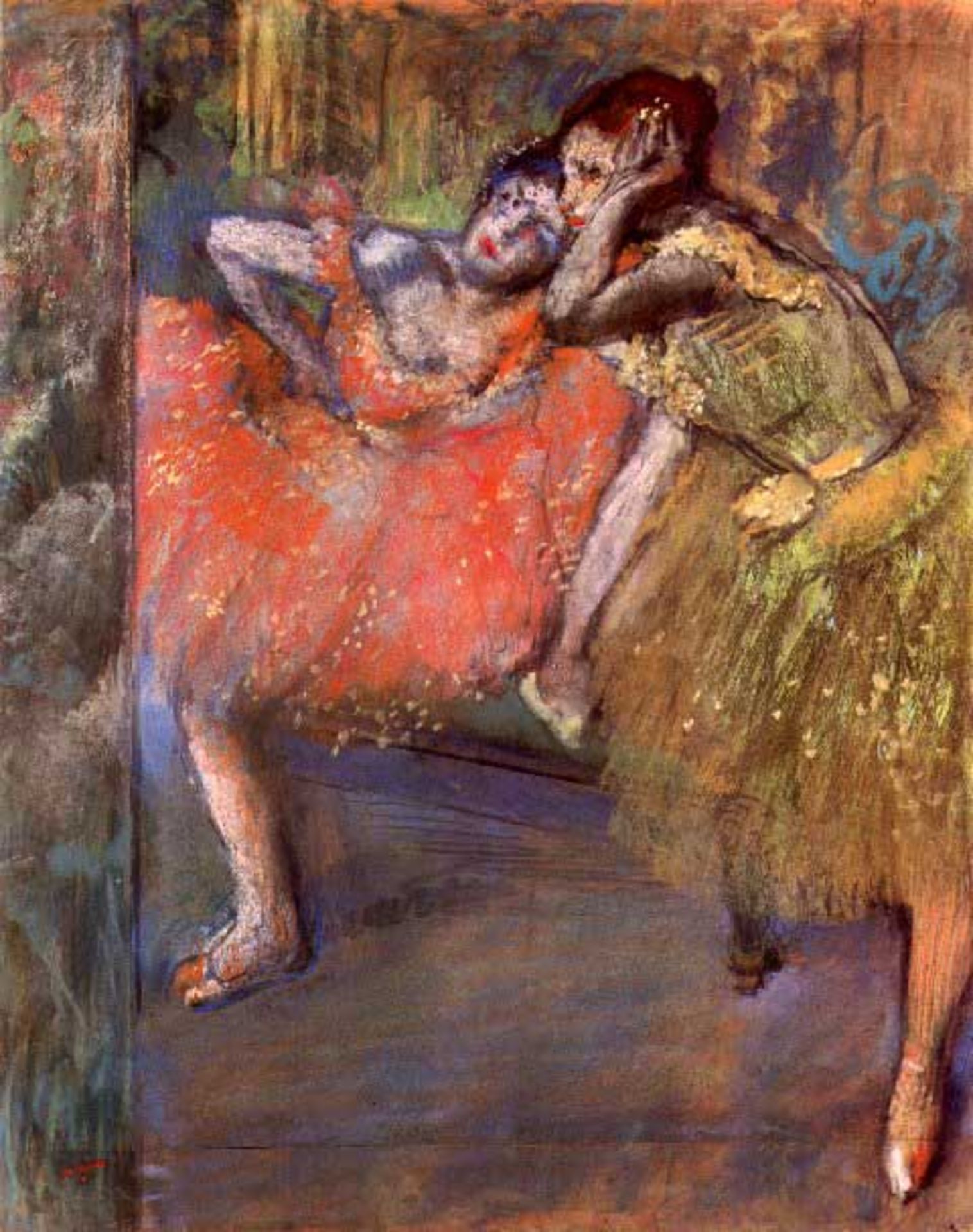 Edgar Degas - Two Dancers Behind The Scenes