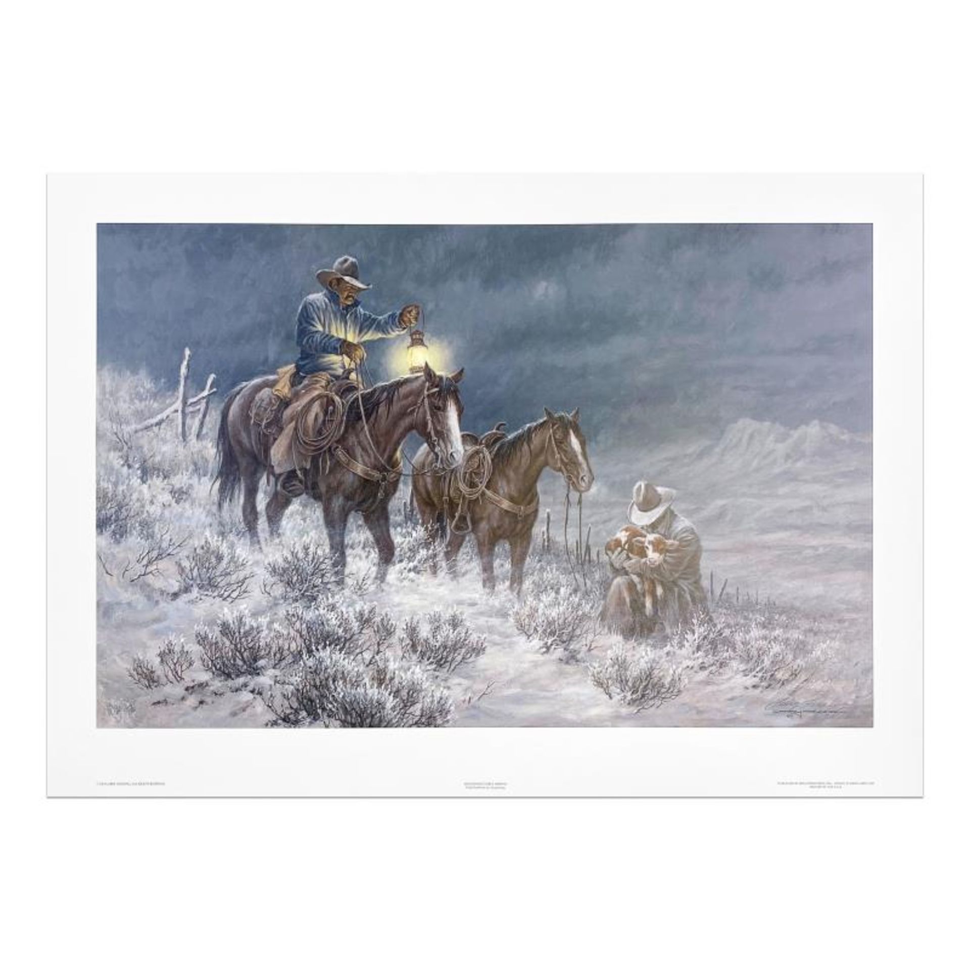 Larry Fanning (1938-2014), "High Range Early Arrival" Limited Edition Lithograph