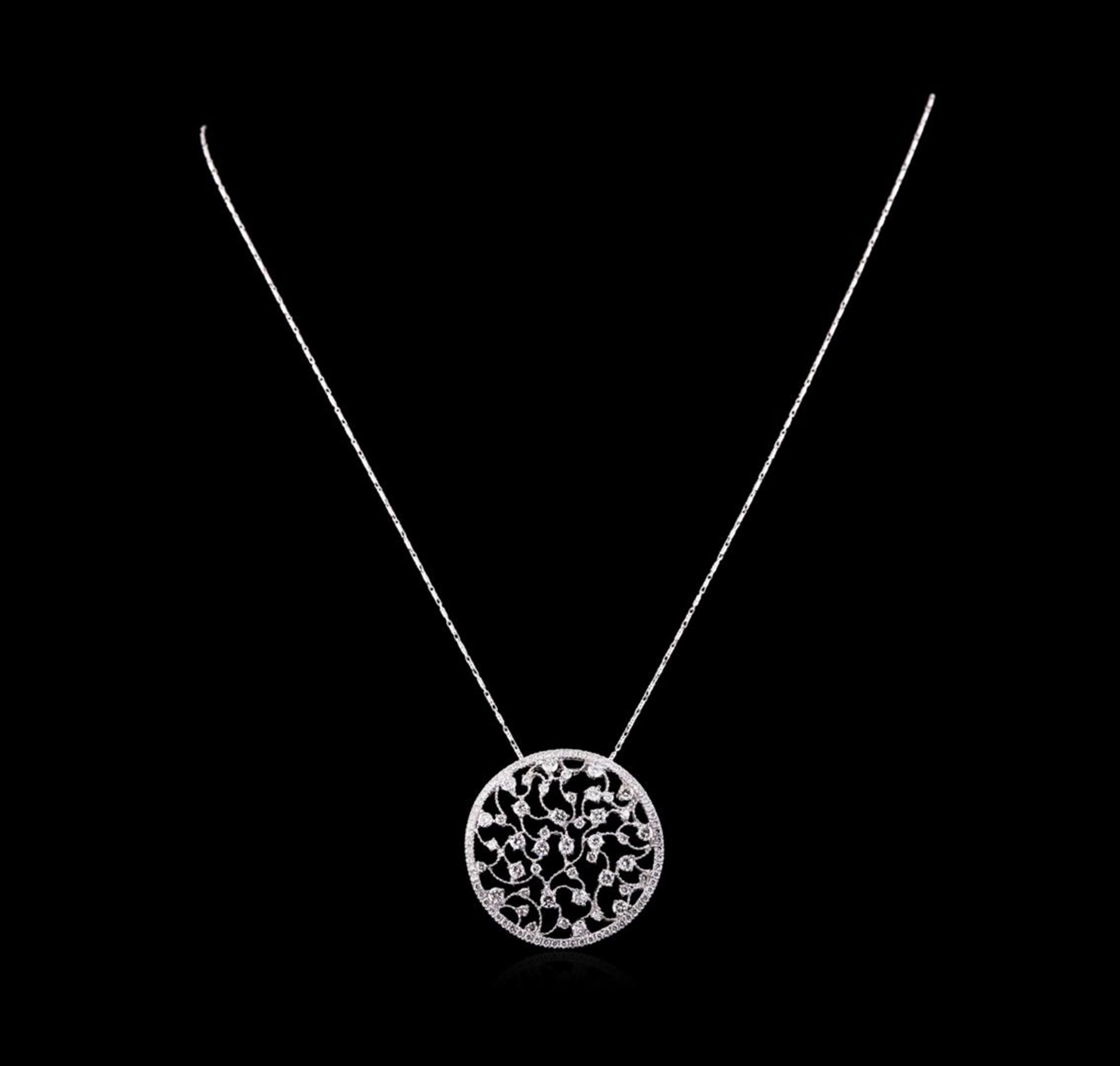 14KT White Gold 1.25 ctw Diamond Pendant With Chain - Image 2 of 4