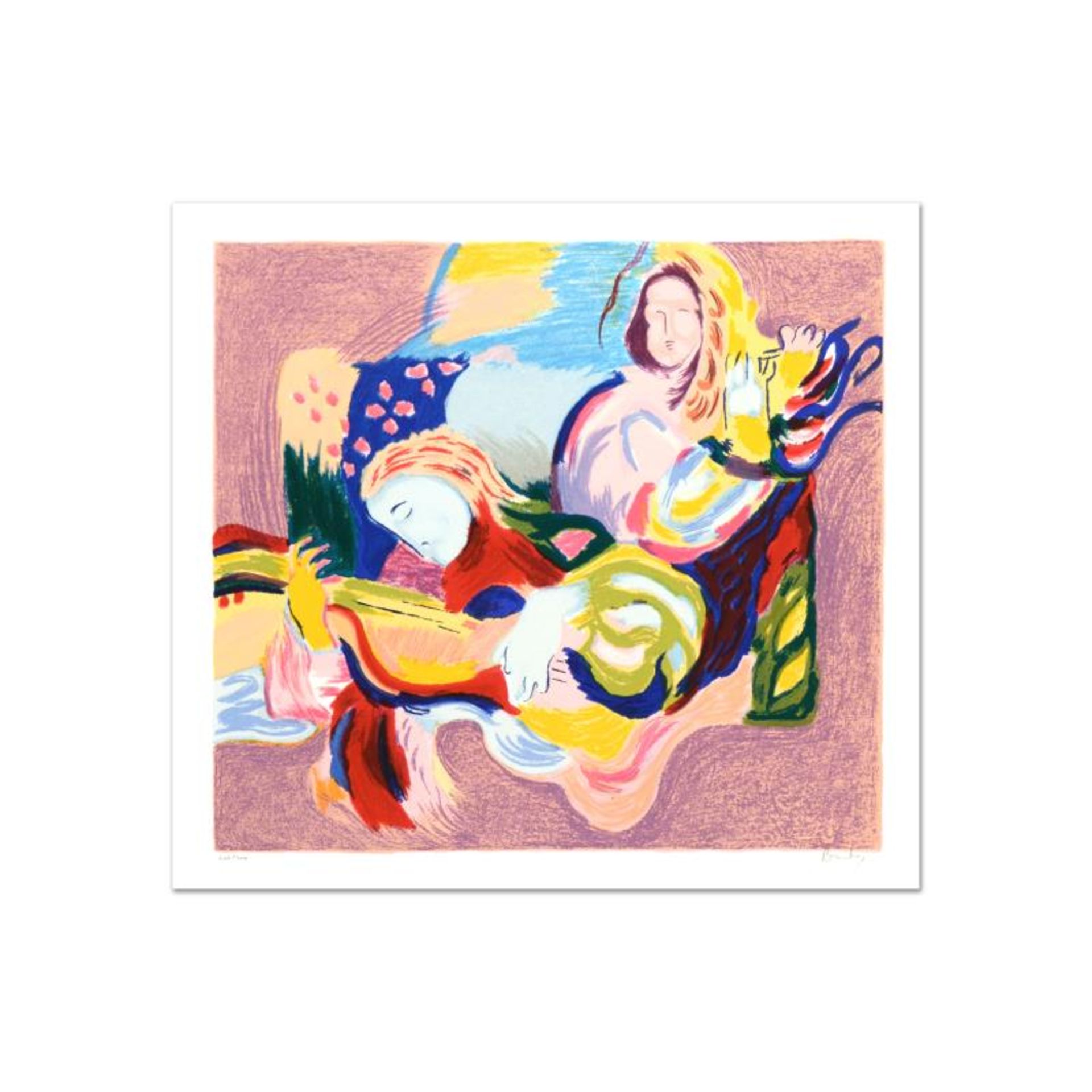 David Bovetez, "Fiesta" Limited Edition Lithograph, Numbered and Hand Signed.