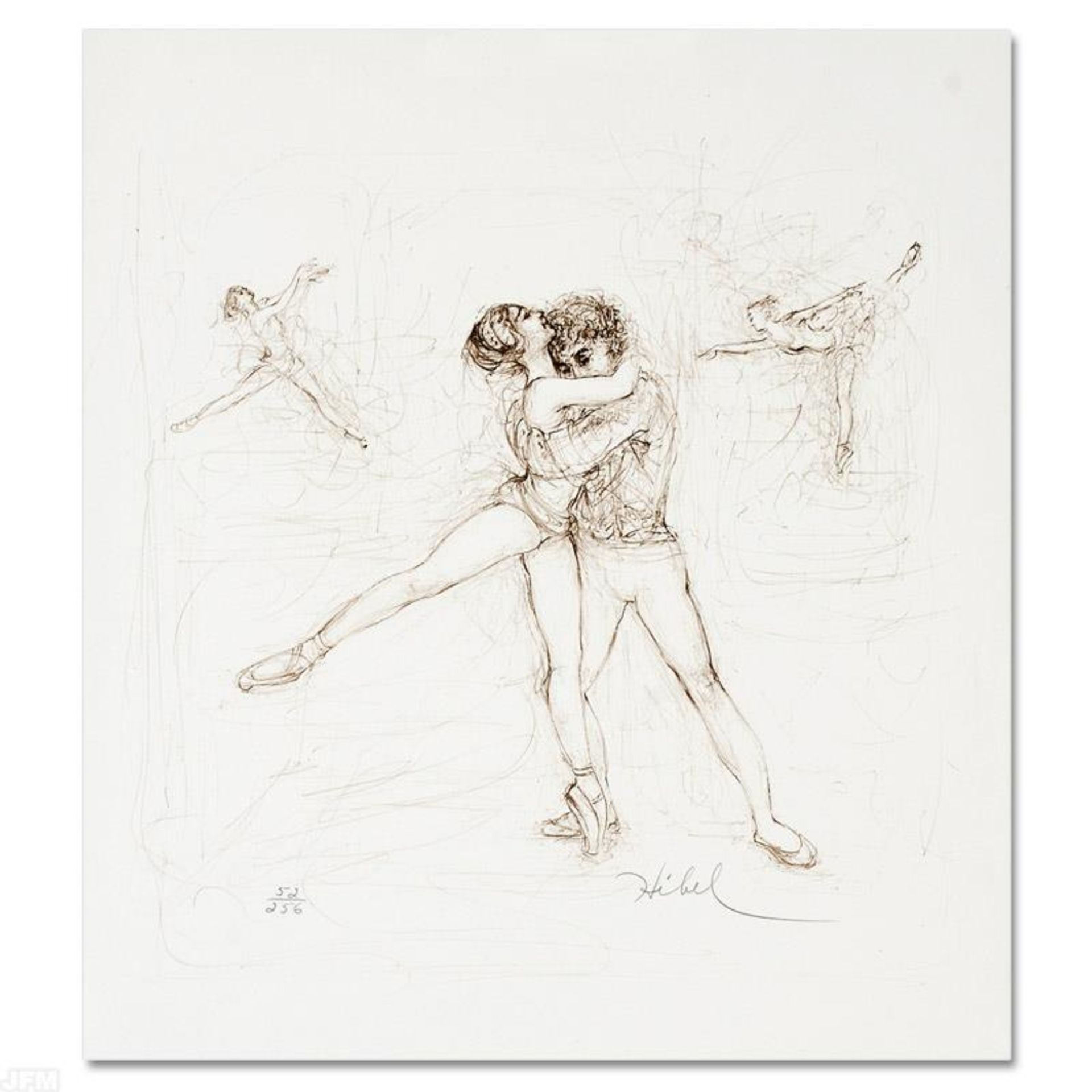 "Pas de Deux" Limited Edition Lithograph by Edna Hibel (1917-2014), Numbered and