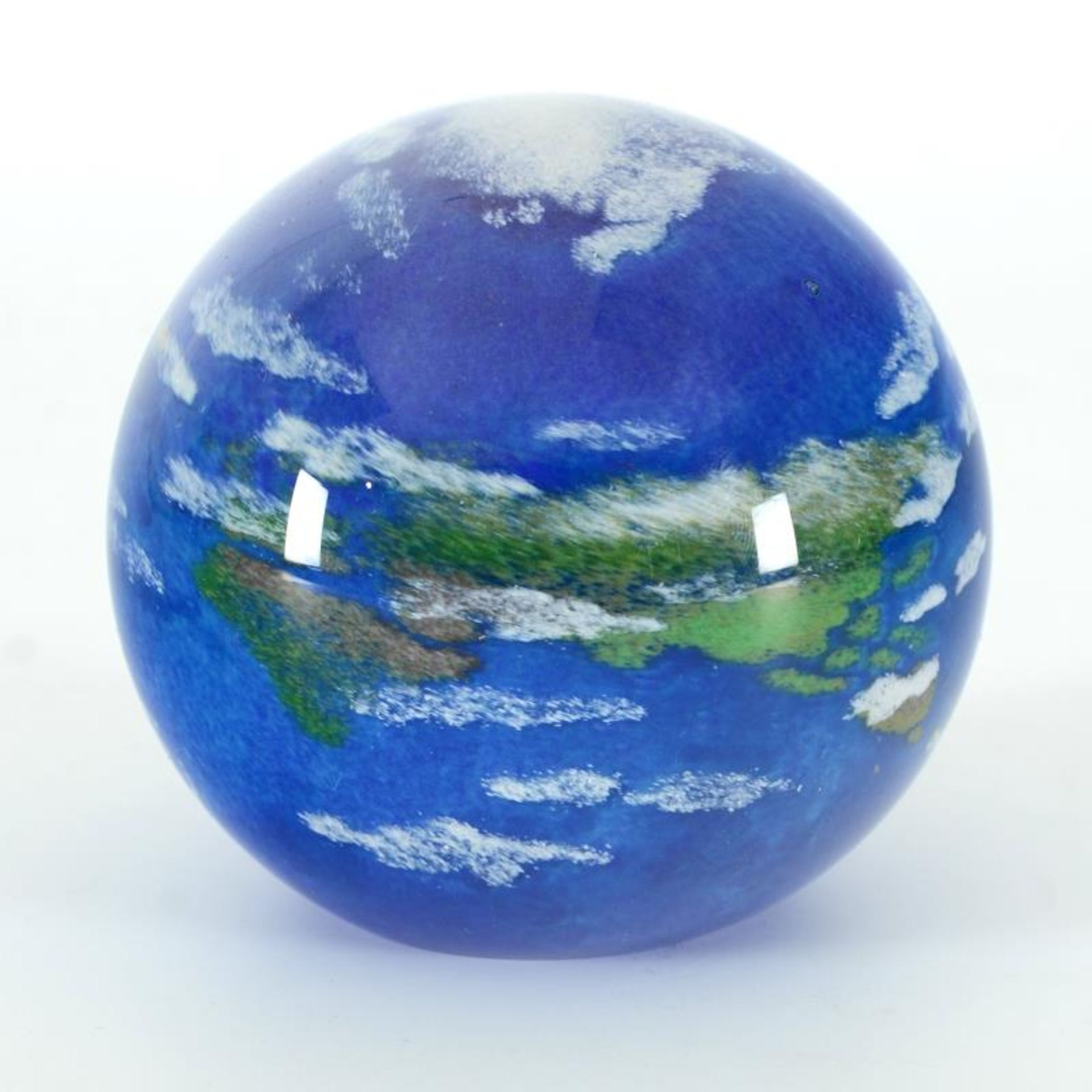 Glass Eye Studios, "Earth" Hand Blown Glass Paperweight (Second).